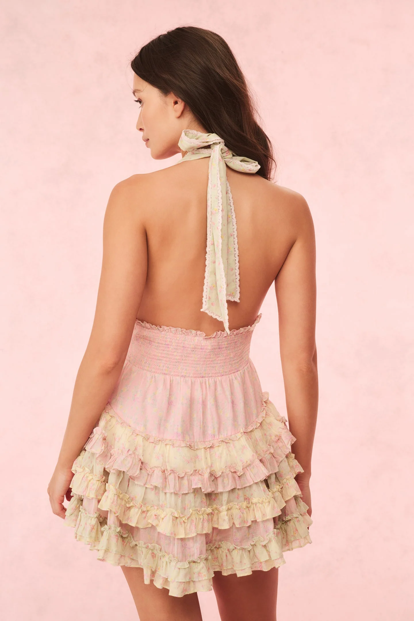 Quintelle Cotton Mixed Print Mini Dress