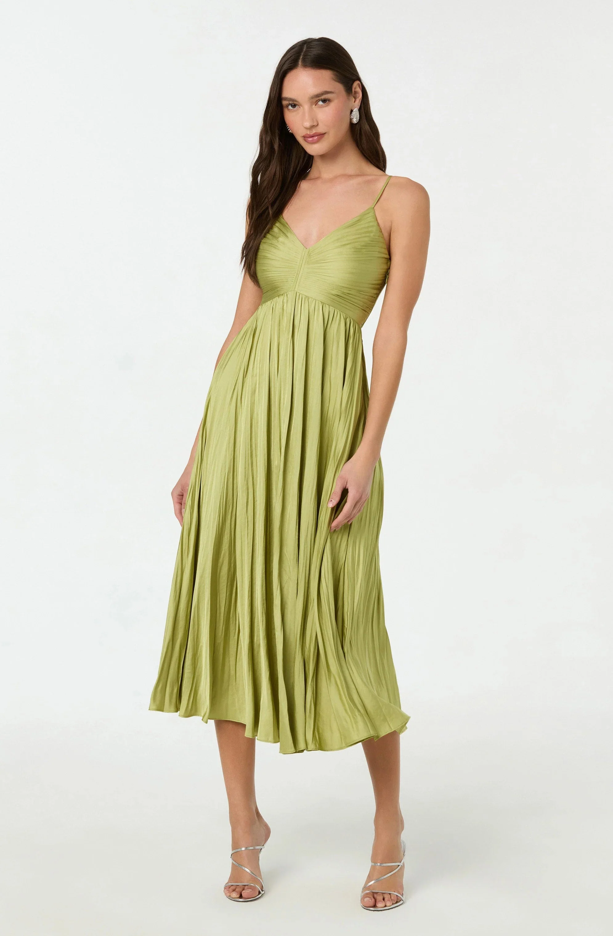 Maeve Pleated Midi Dress