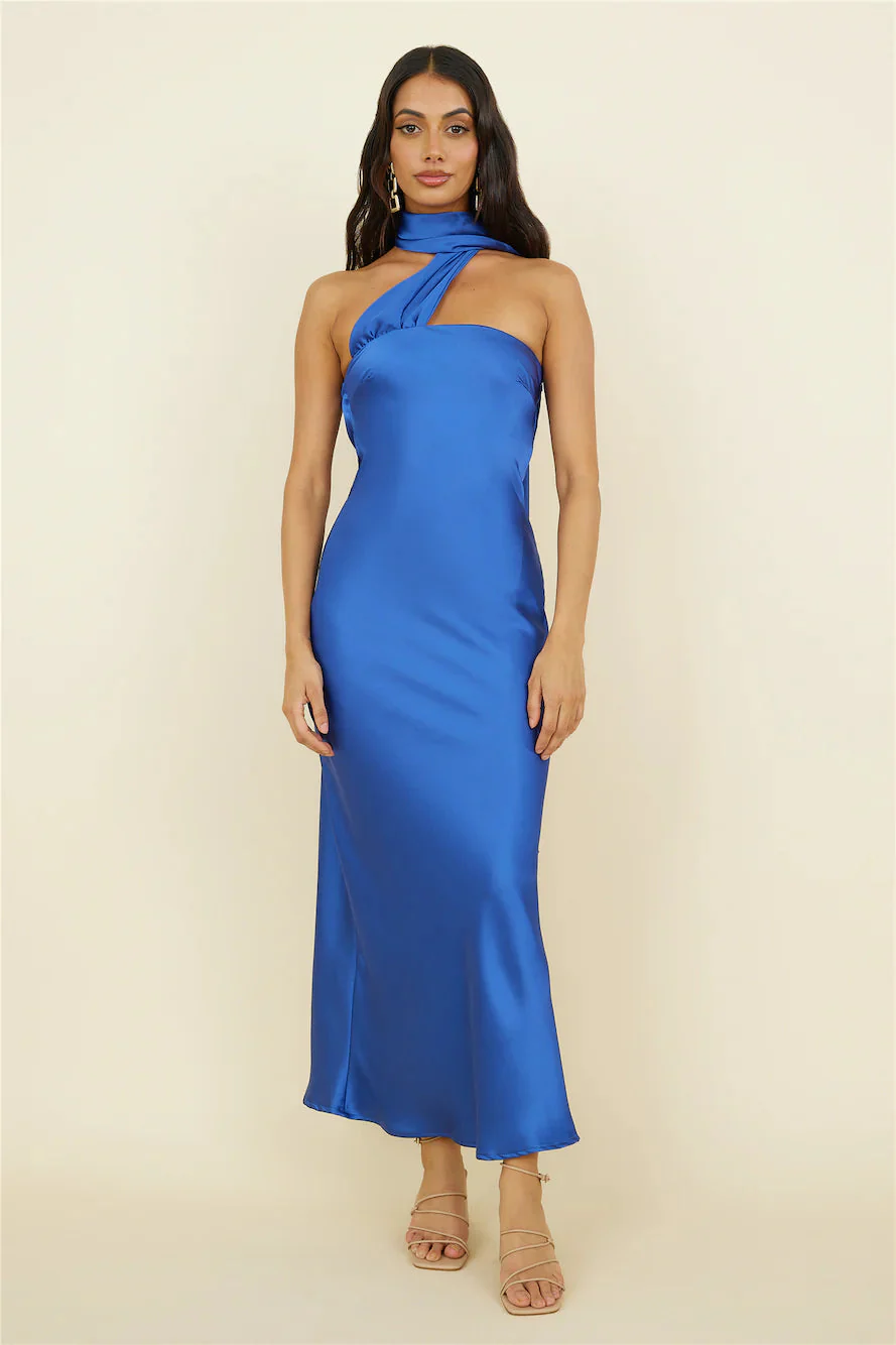 Over The Pond Maxi Dress Navy Blue