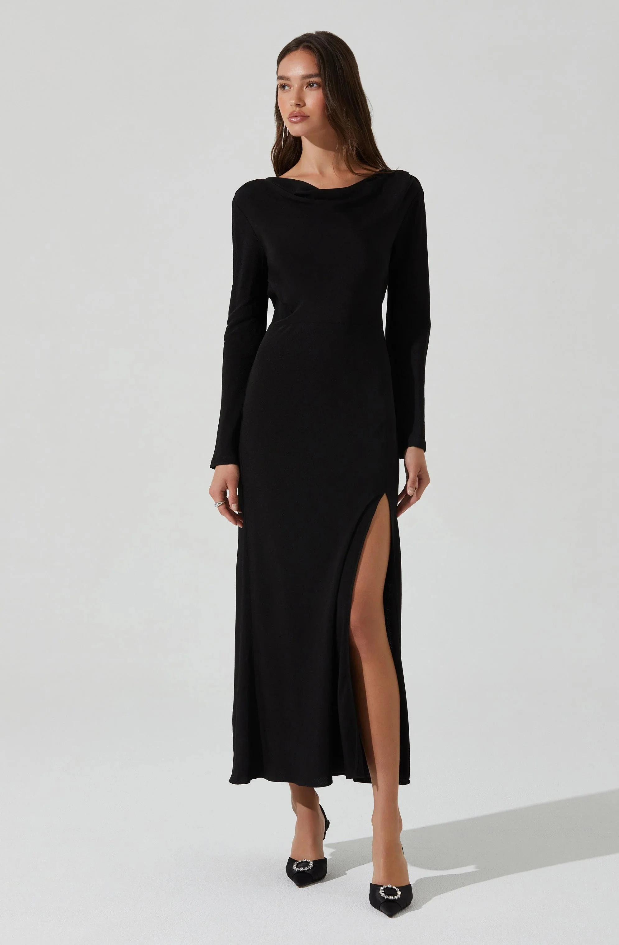 Decima Cowl Neck Maxi Dress
