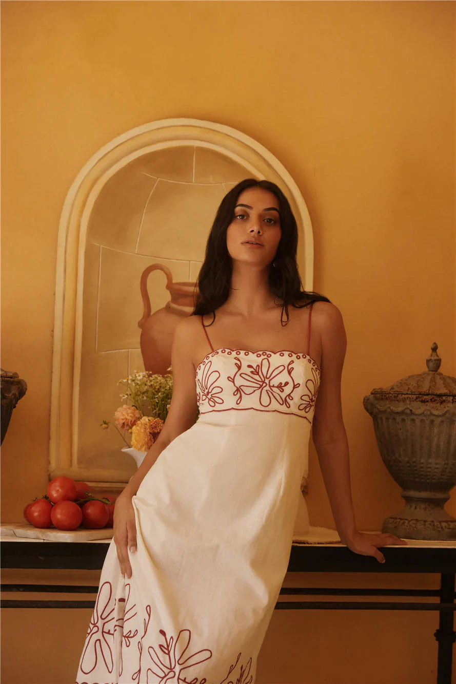 Soft Horizon Maxi Dress Beige