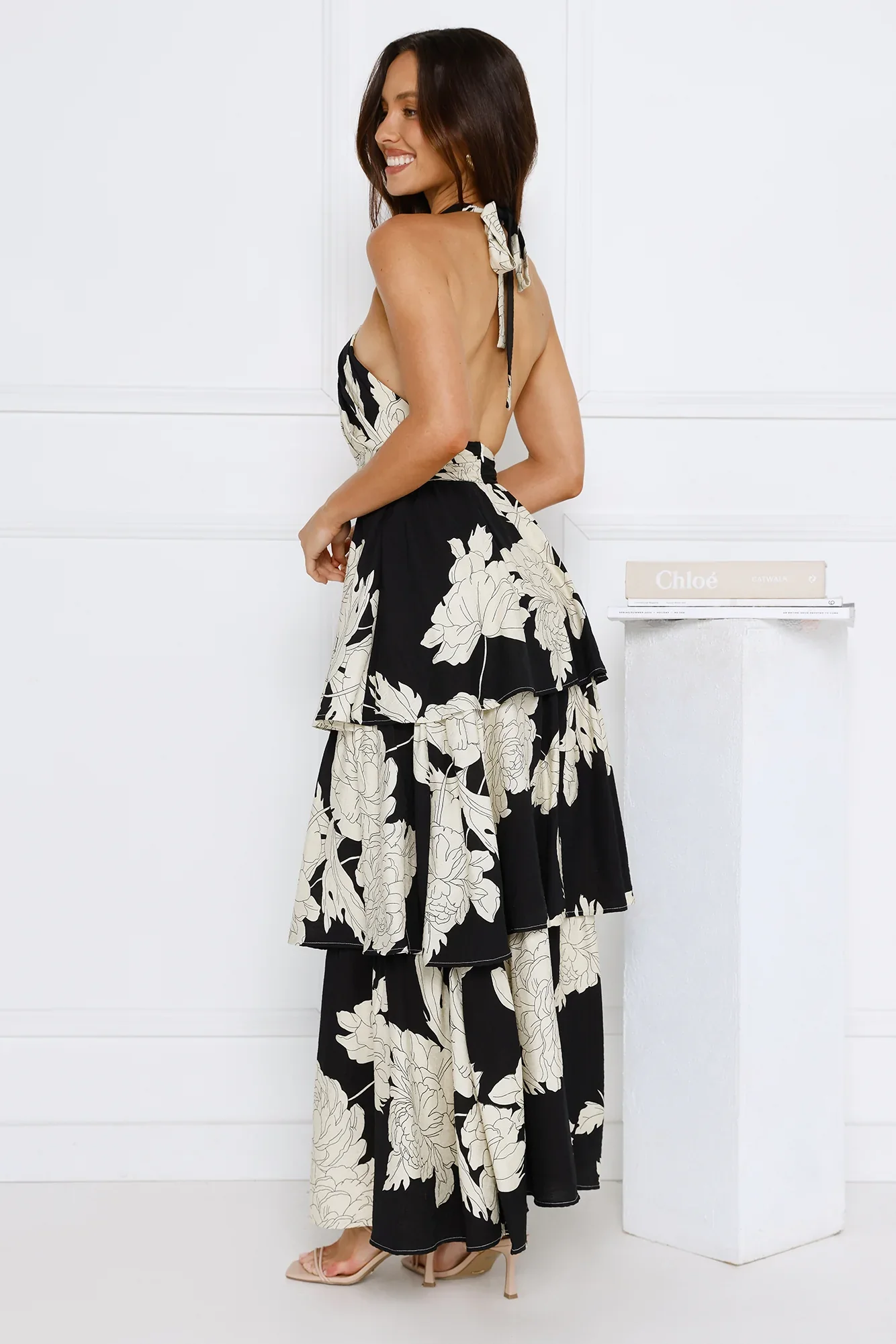 Isla Dream Halter Maxi Dress Black