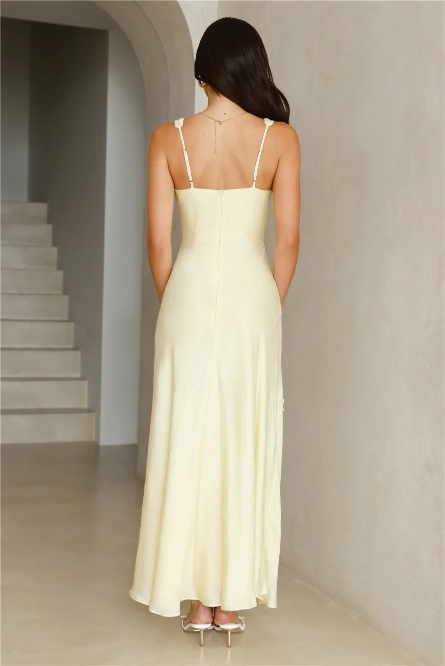 Juicy Floral Maxi Dress Yellow