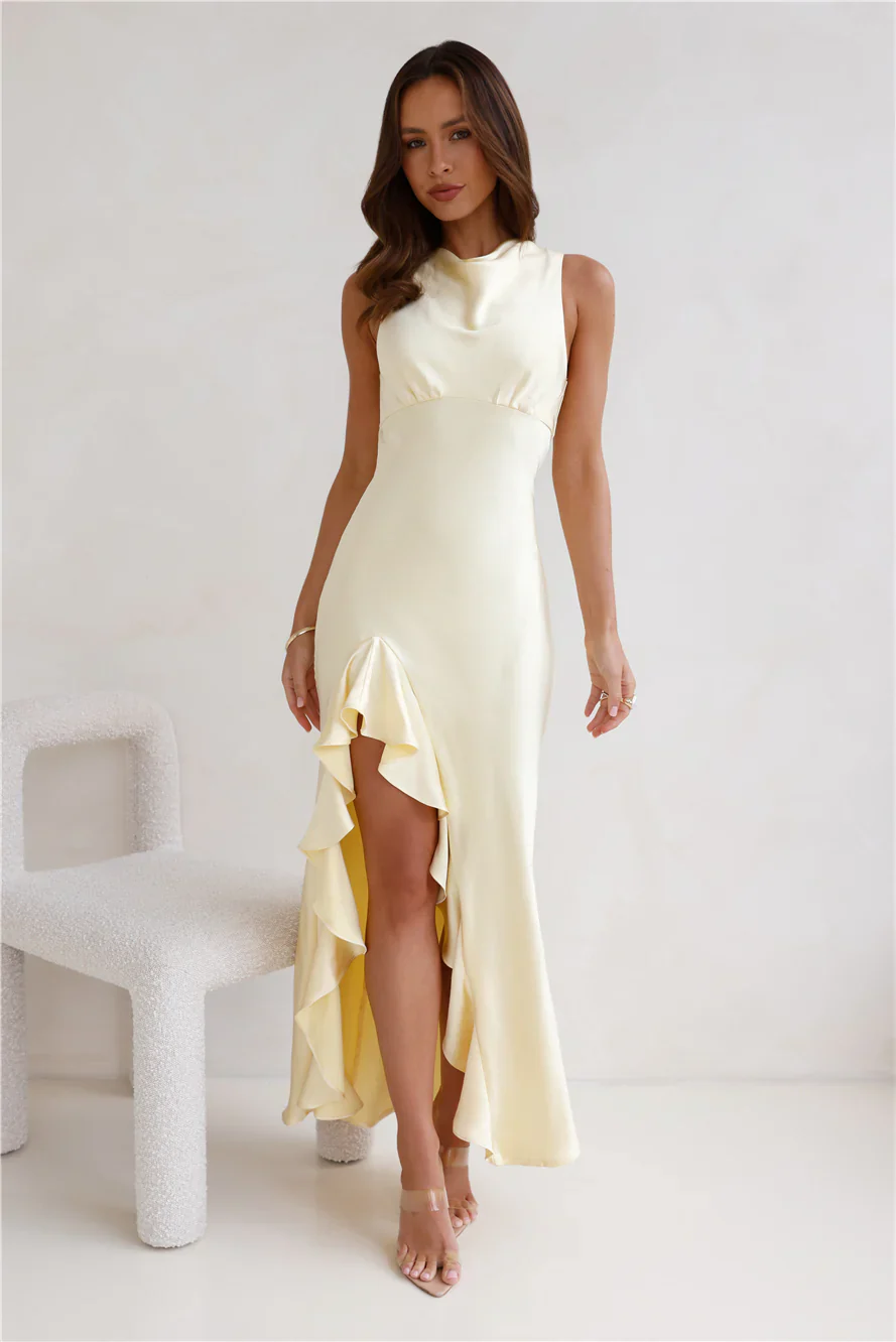 Lavish Status Maxi Dress Yellow