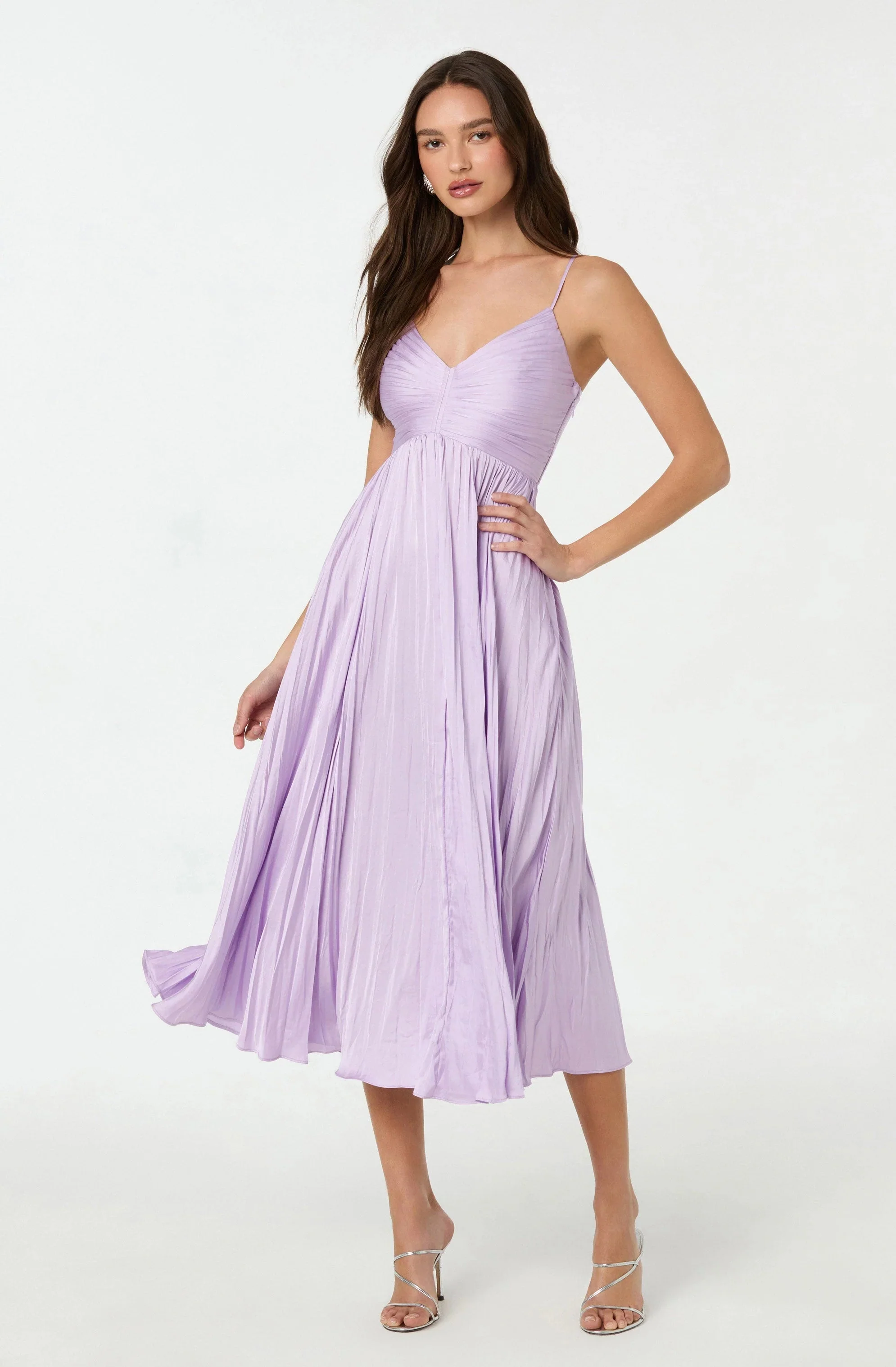 Maeve Pleated Midi Dress