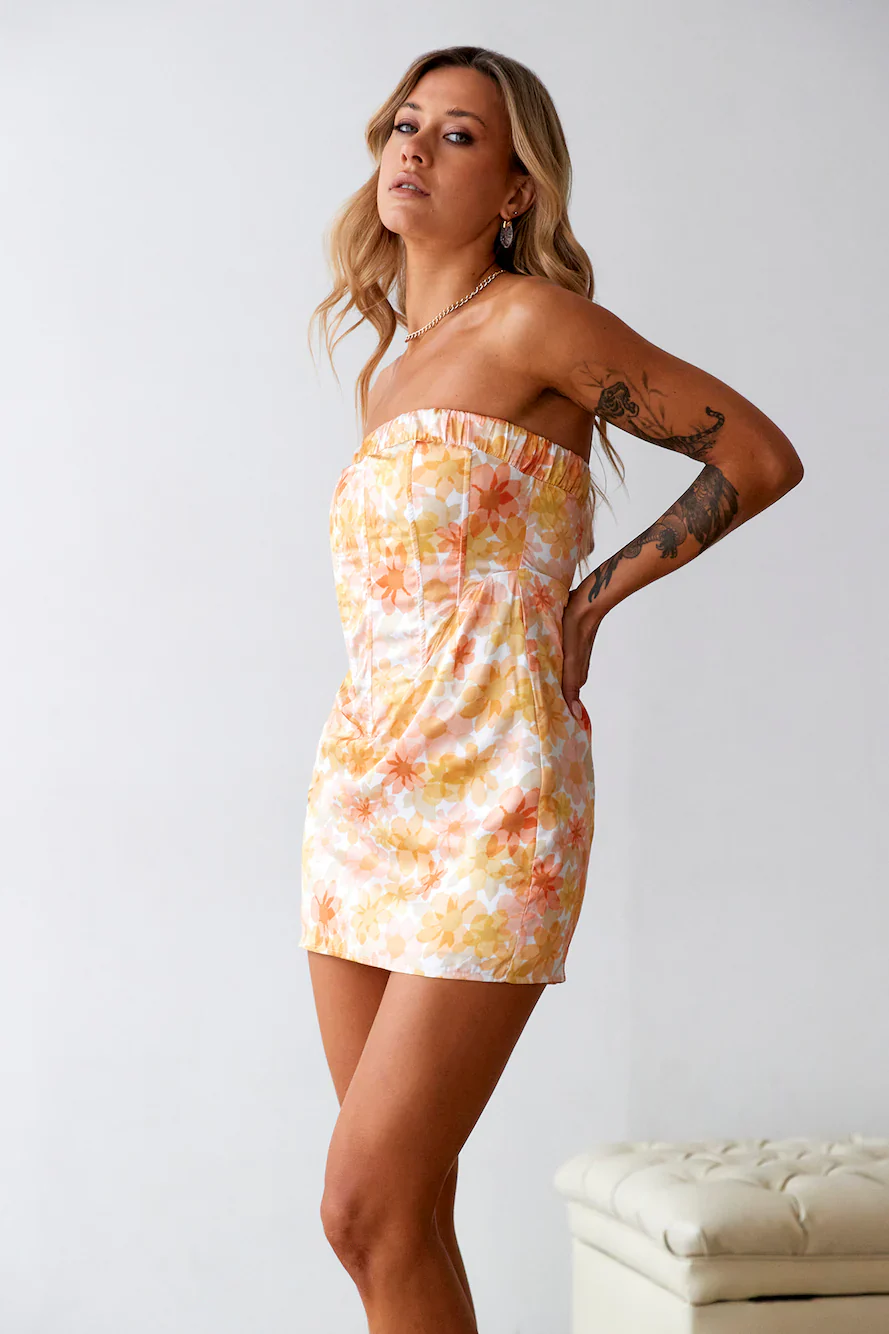 It's Heating Up Mini Dress Yellow