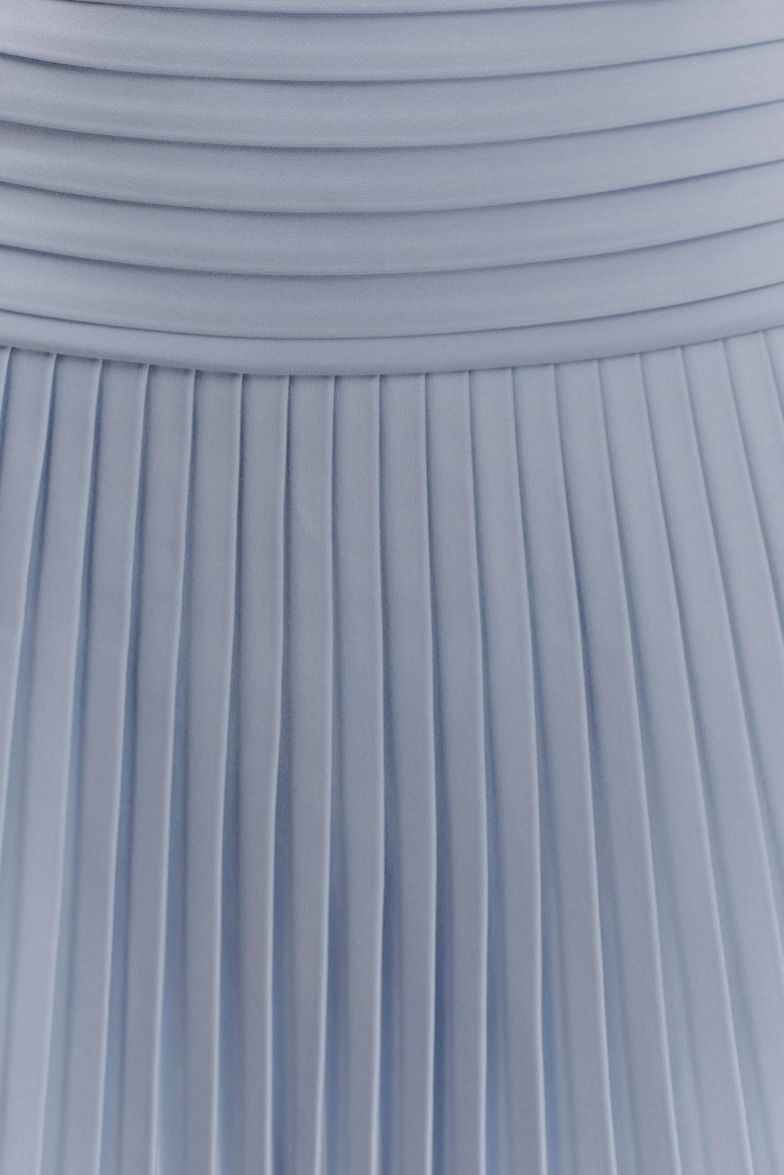 Rylee Multi Pleat Mini Dress - Ice Blue