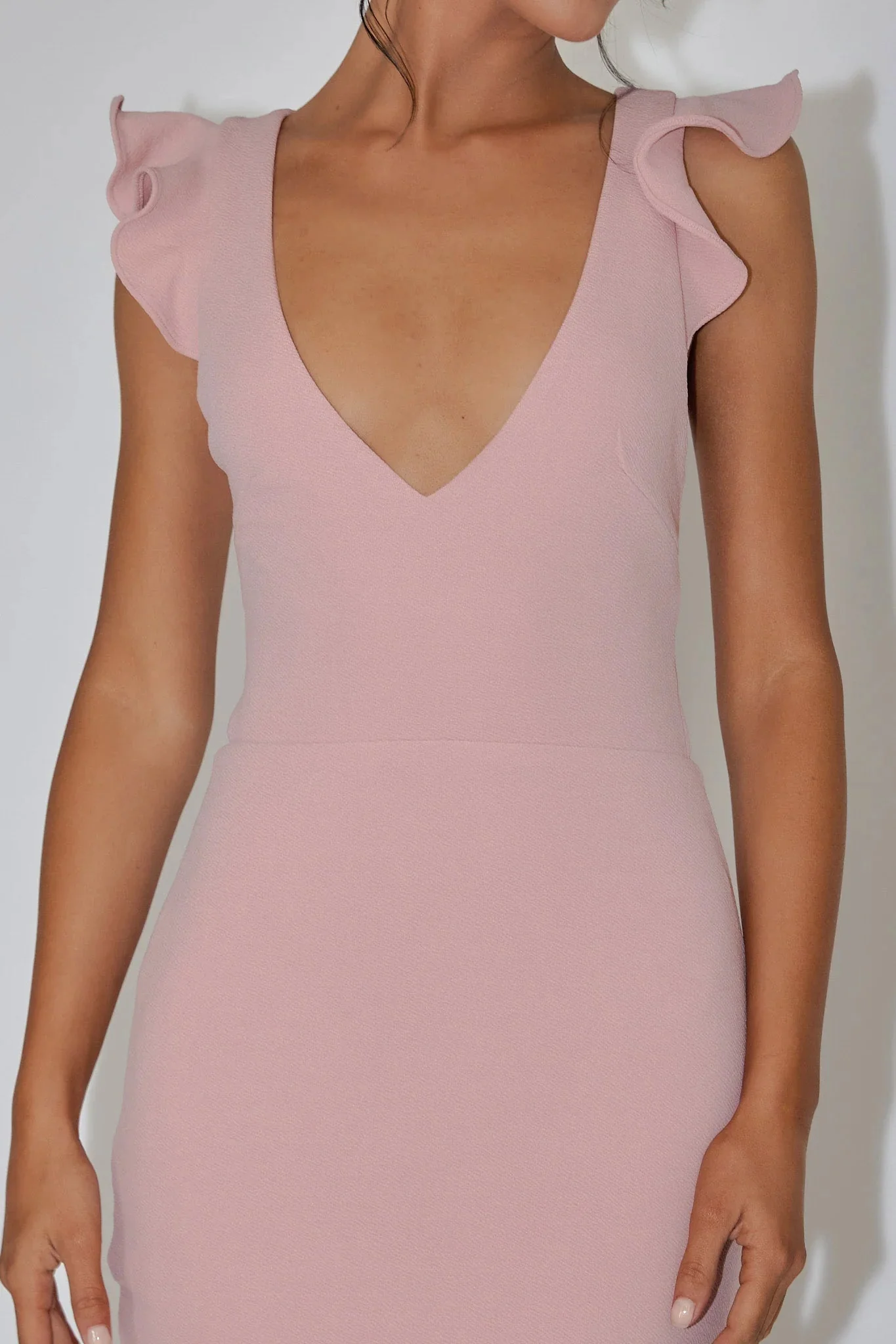 Seanna Strappy Back Midi Dress Blush