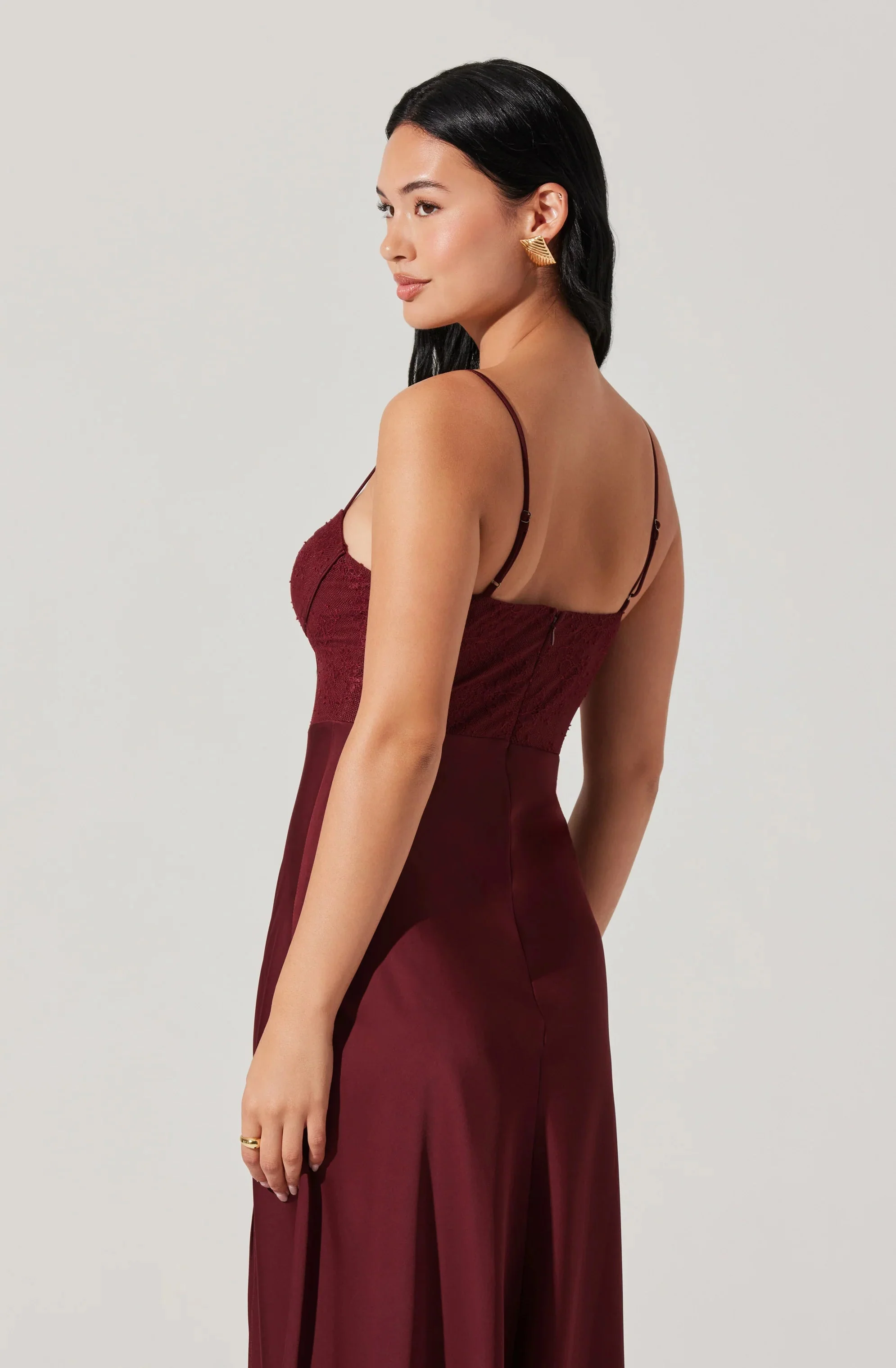 Lace Bustier Midi Dress