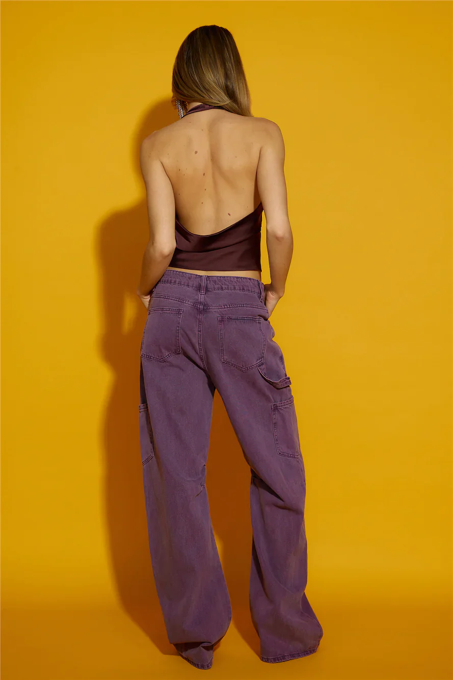 LIONESS Miami Vice Jeans Plum Purple