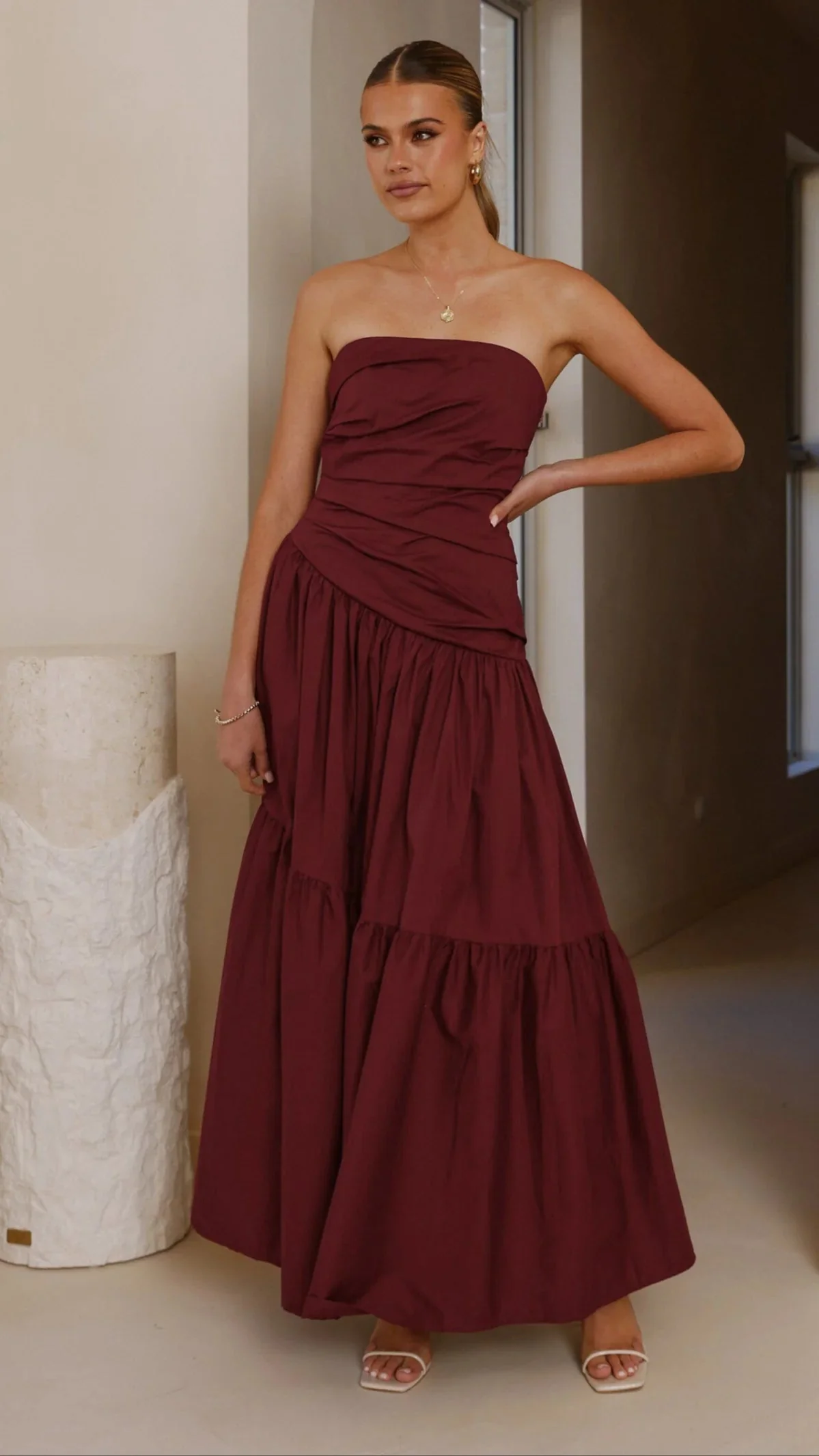 Lola Maxi Dress - Burgundy