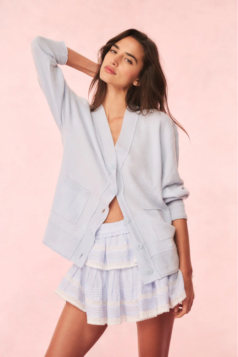Applene Cashmere Cardigan - SEAGLASS BLUE