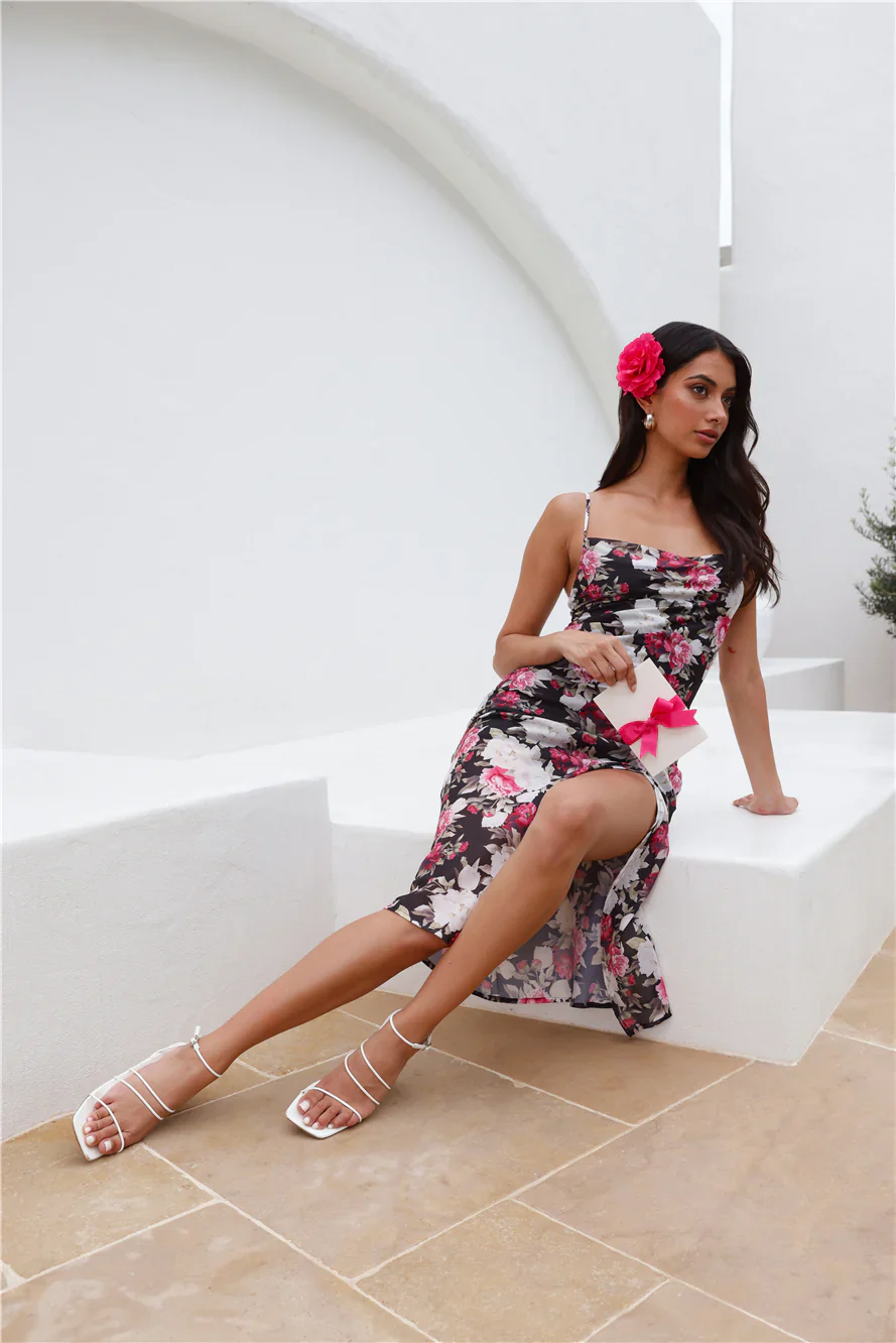 Join Together Midi Dress Black