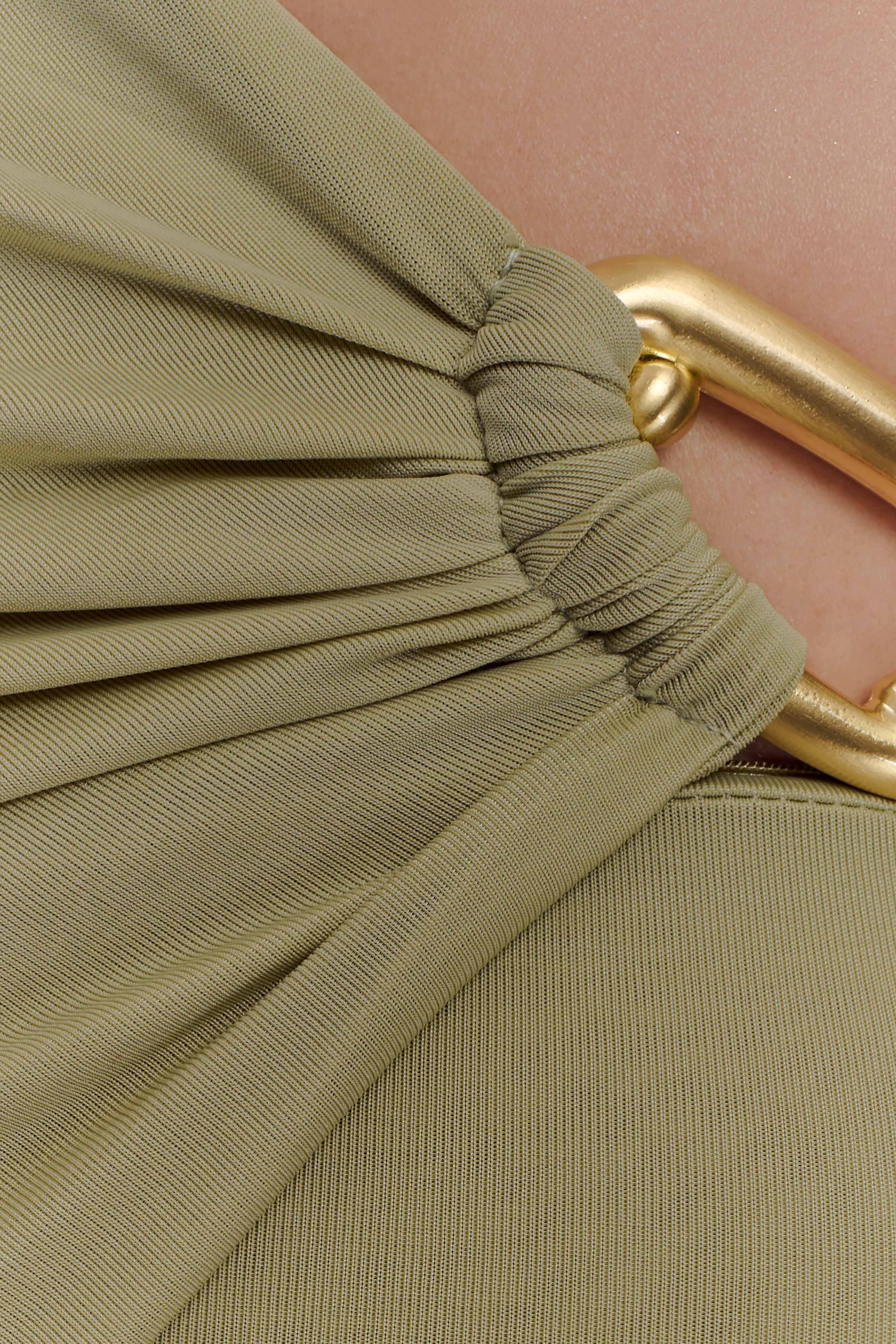 Ashford Asymmetrical Slinky Maxi Dress - Sage