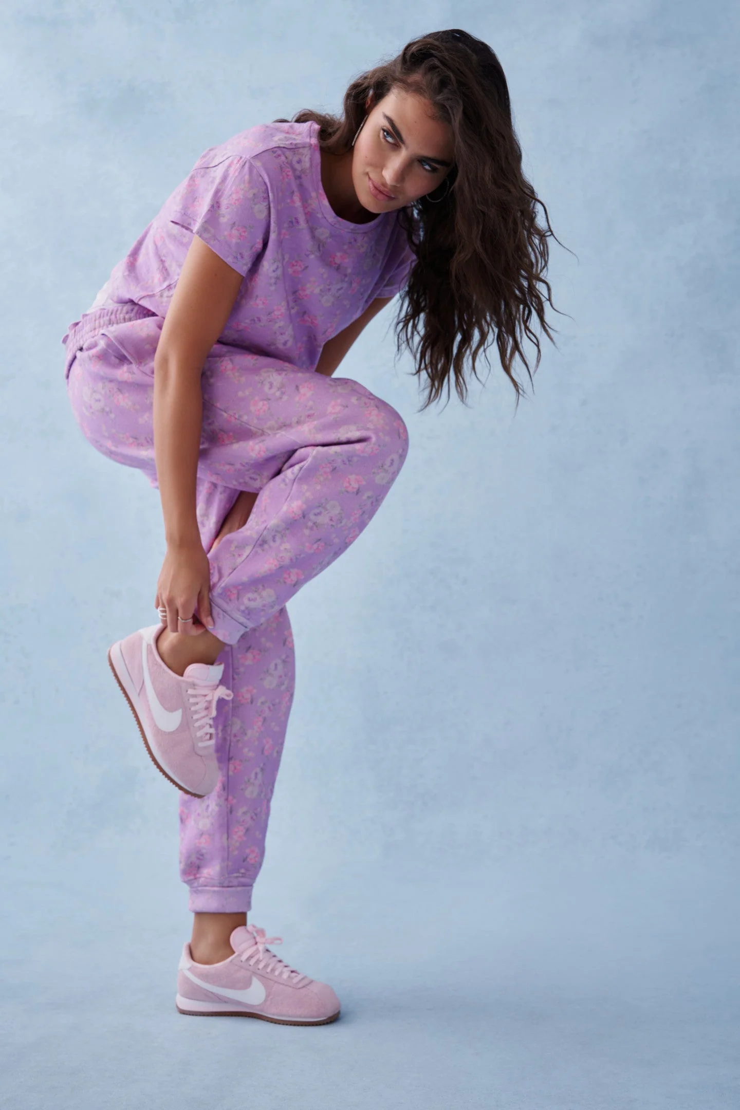 Lolana Floral Cotton Sweatpants