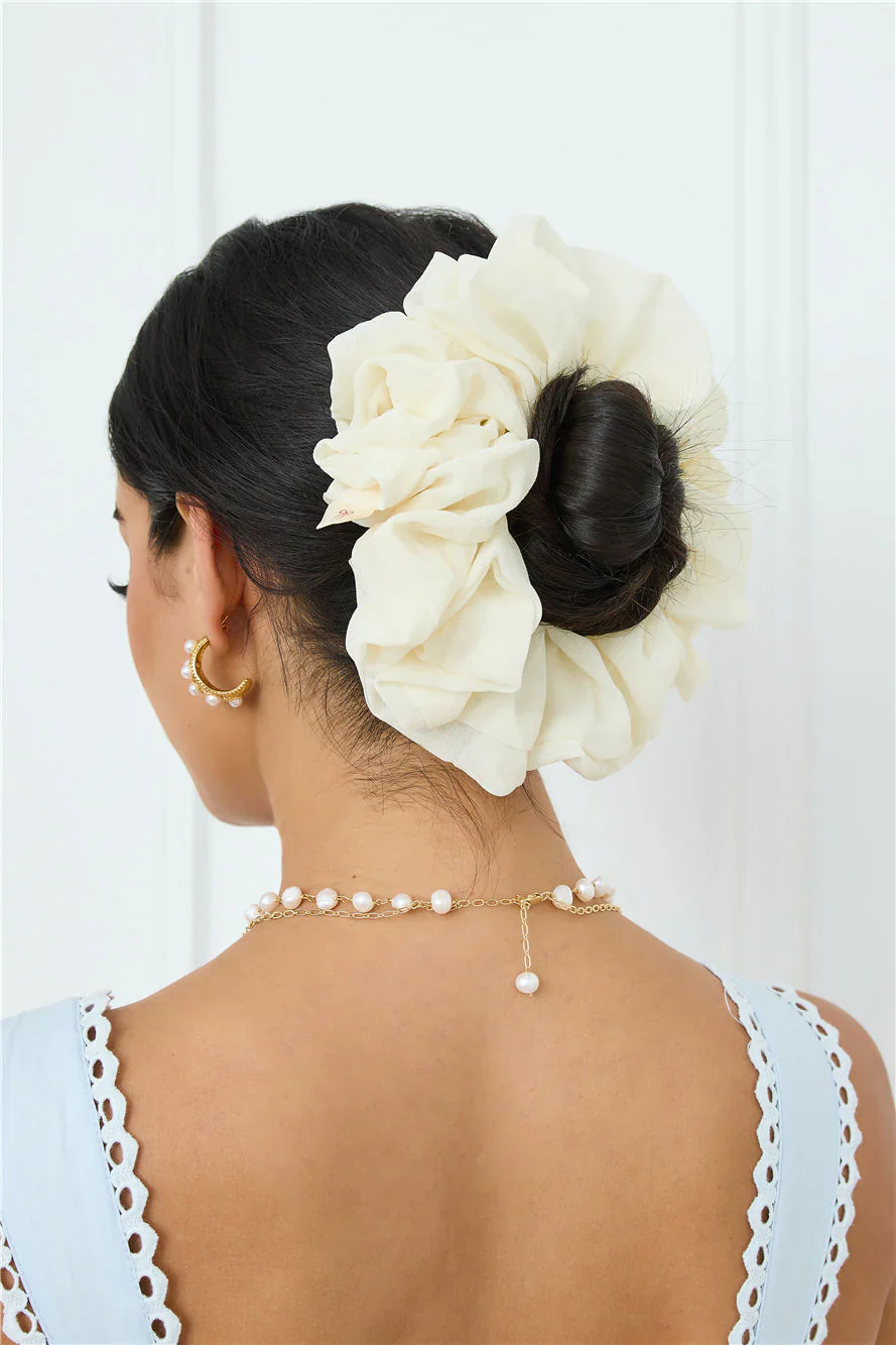 Jumbo Scrunchie Ivory