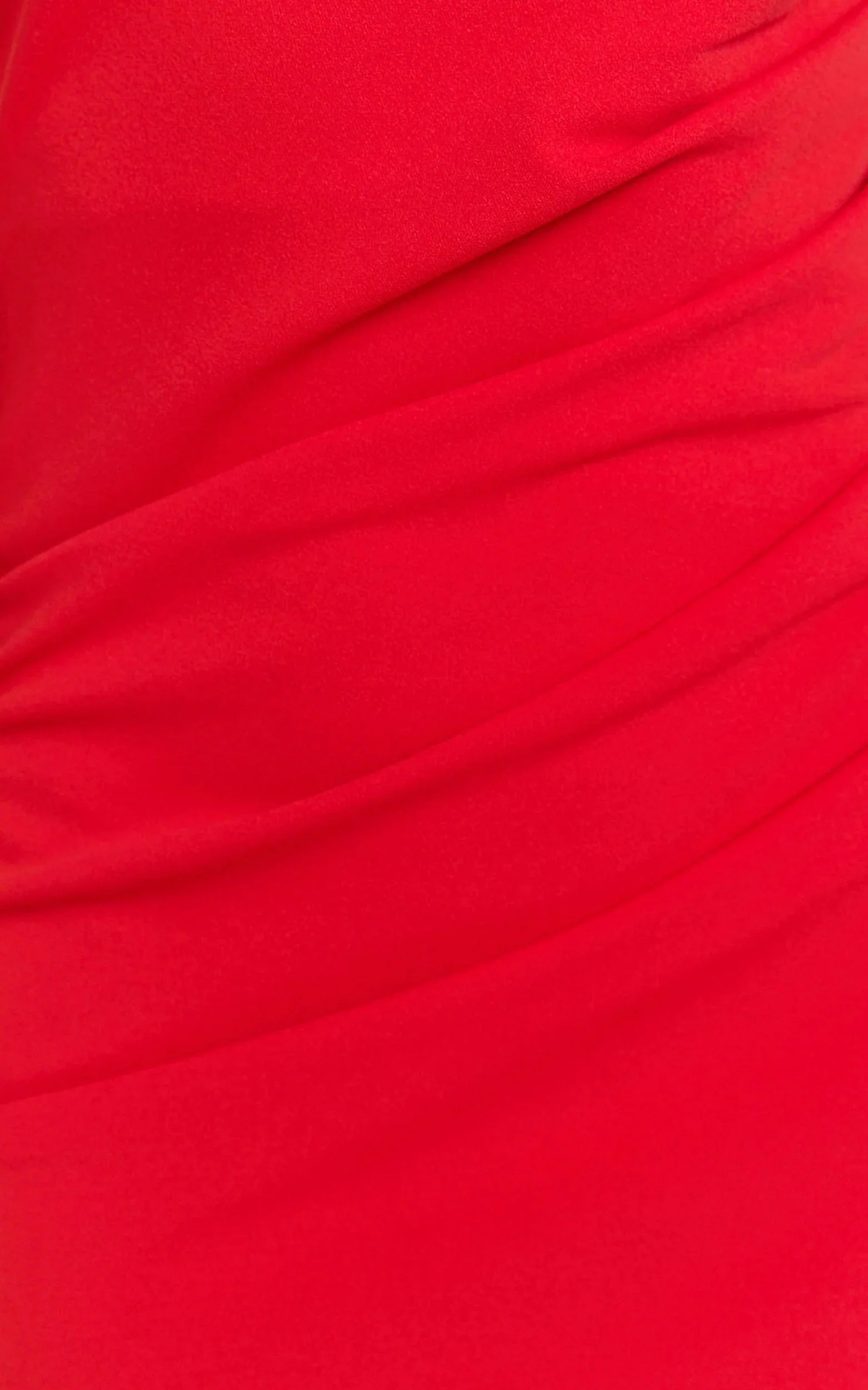 Criselda Maxi Dress One Shoulder Maxi Dress in Red