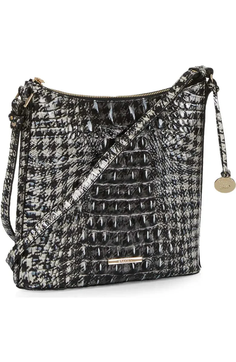 Katie Croc Embossed Leather Crossbody Bag Brahmin