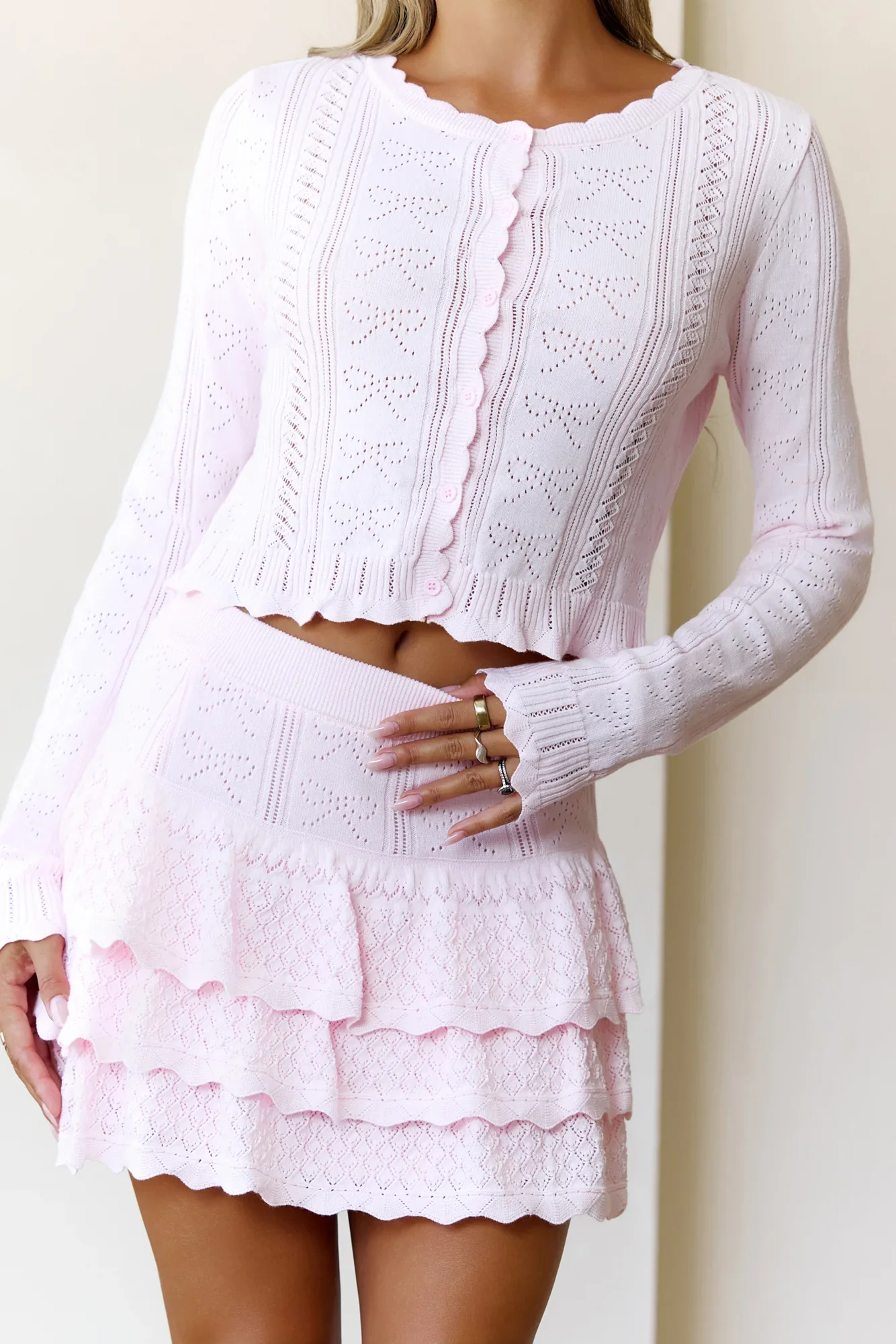 Hug Me Knit Set Pink