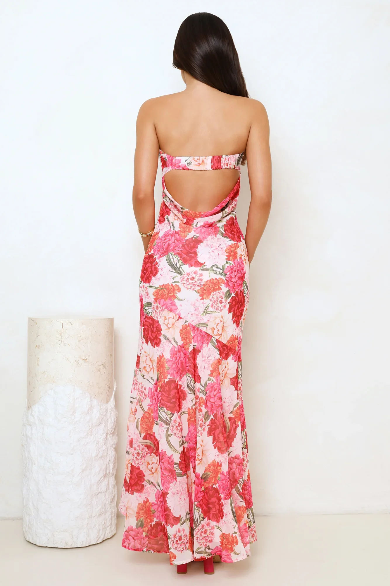 Hello Pretty Things Strapless Maxi Dress Pink