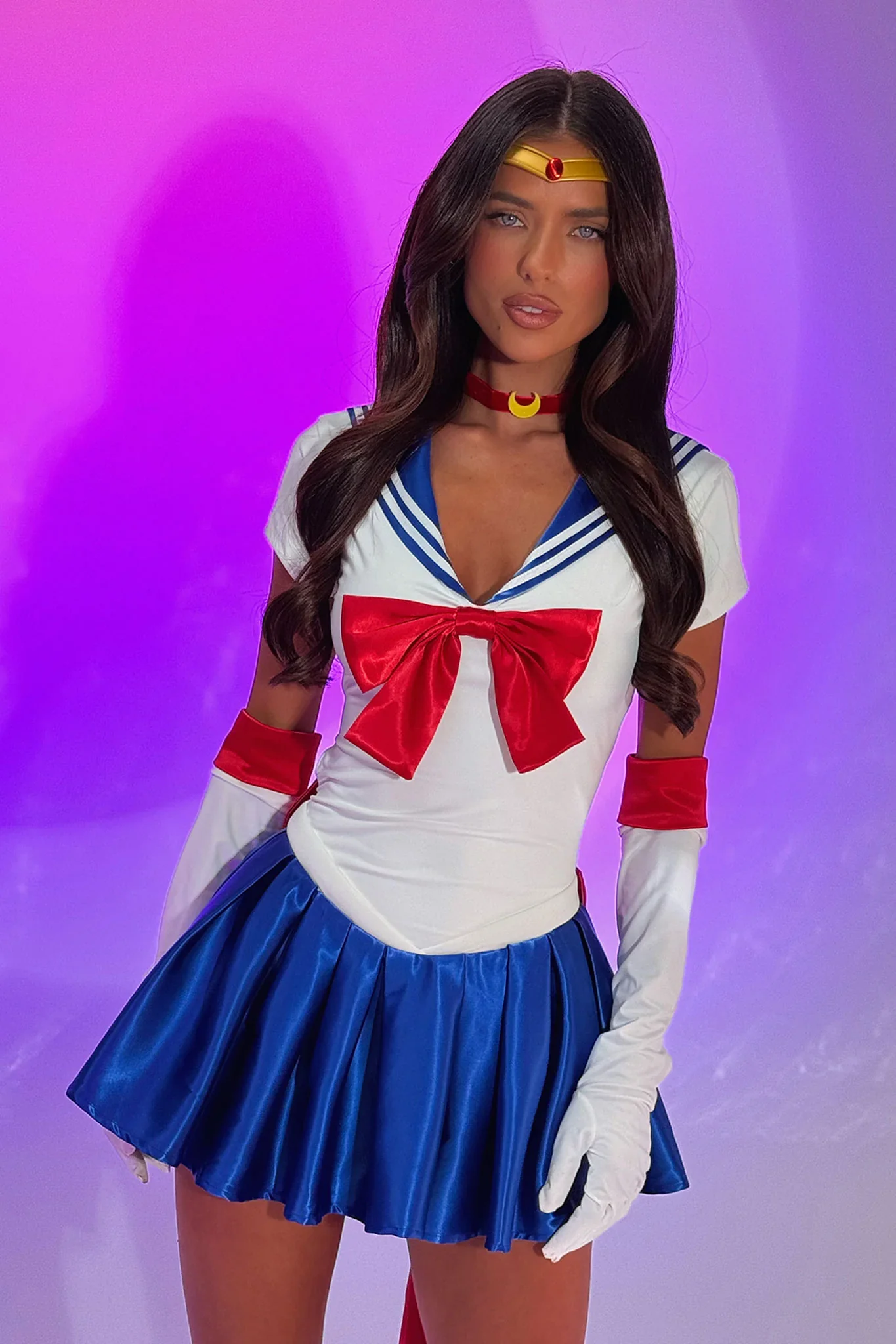 Moonlight Justice 2 Piece Set - White/Blue