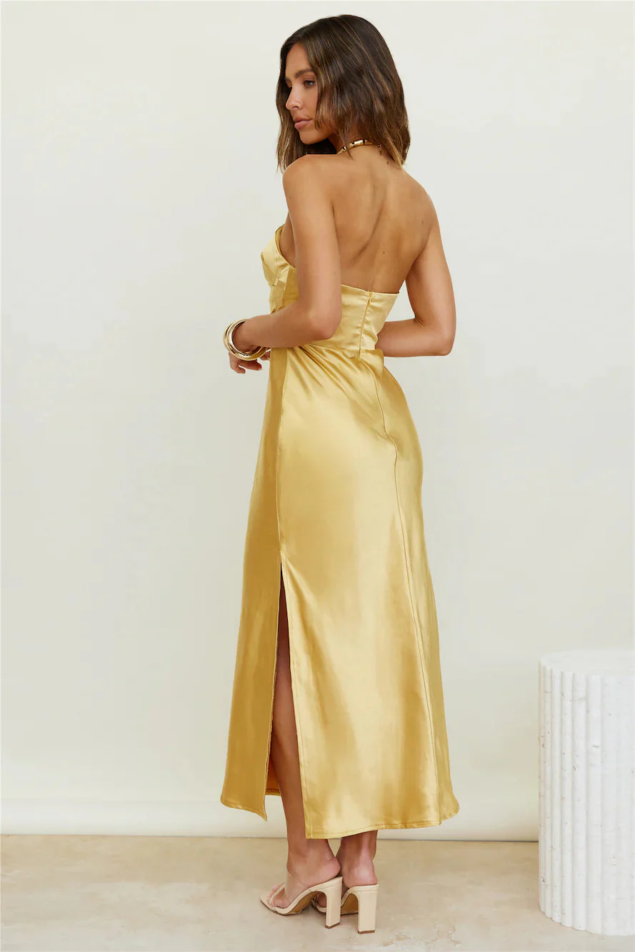 Caraway Maxi Dress Gold