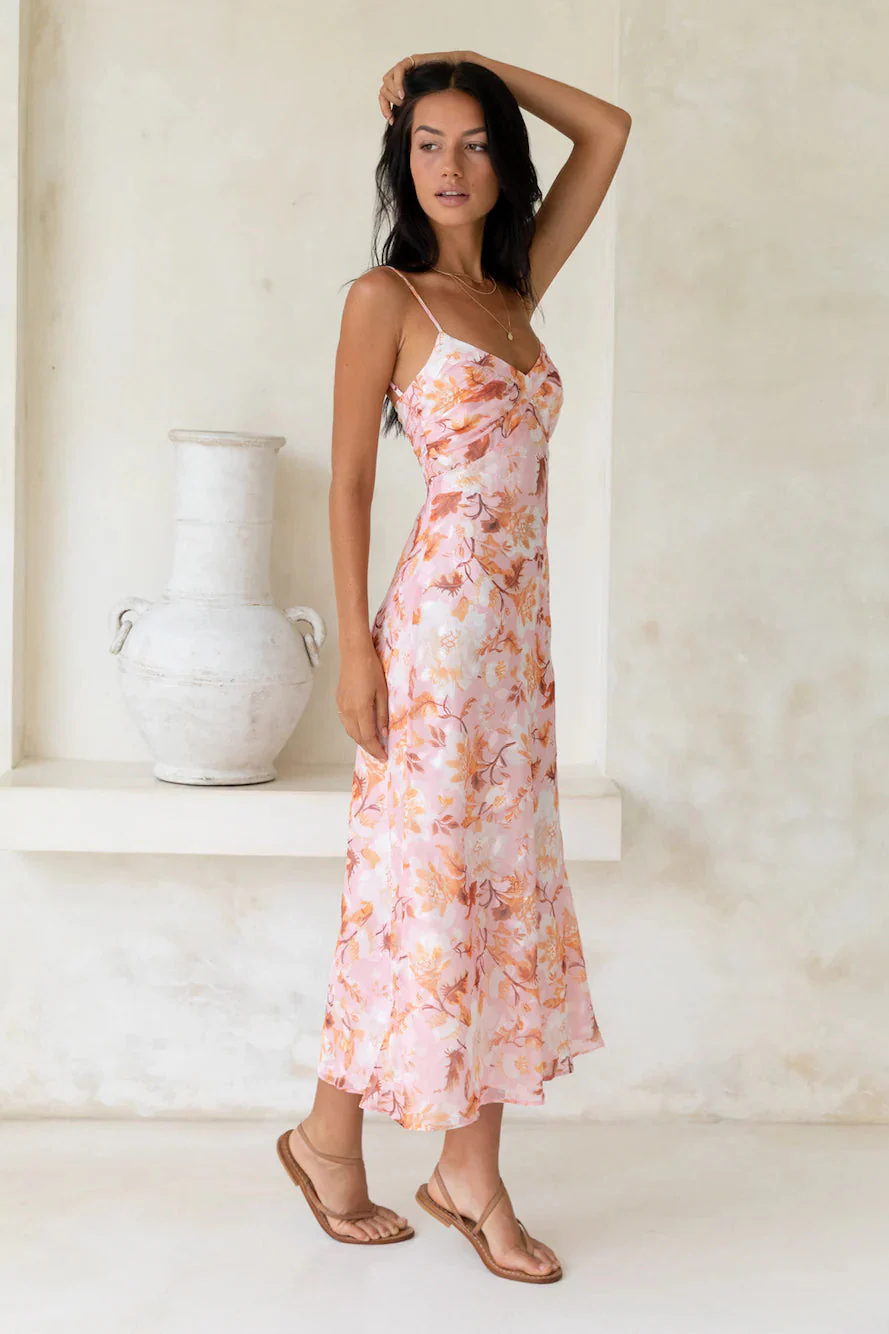 Bed Of Roses Maxi Dress Pink