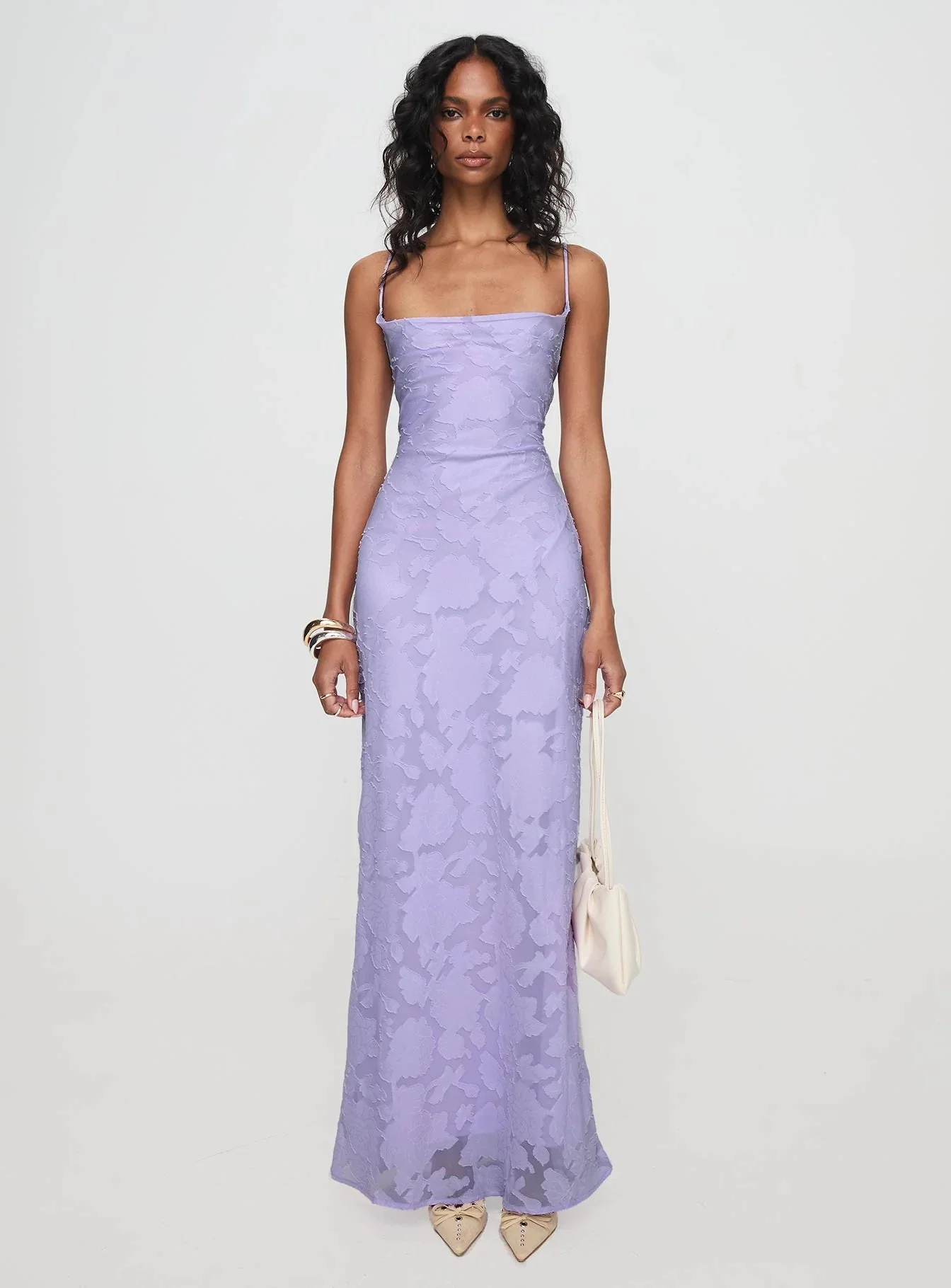 Celena Maxi Dress Lilac Burnout