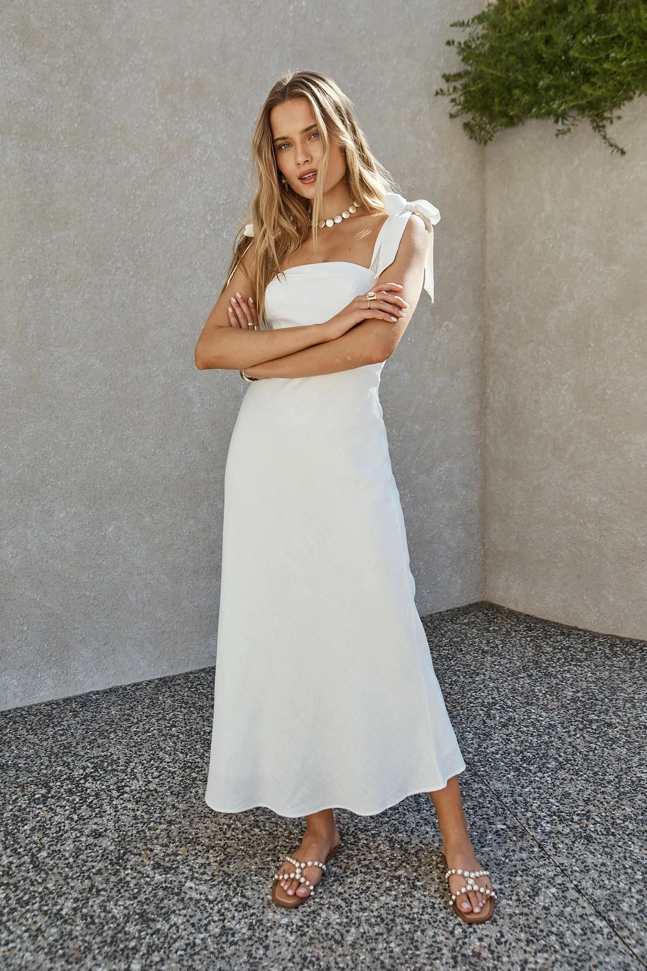Daphne Maxi Dress White