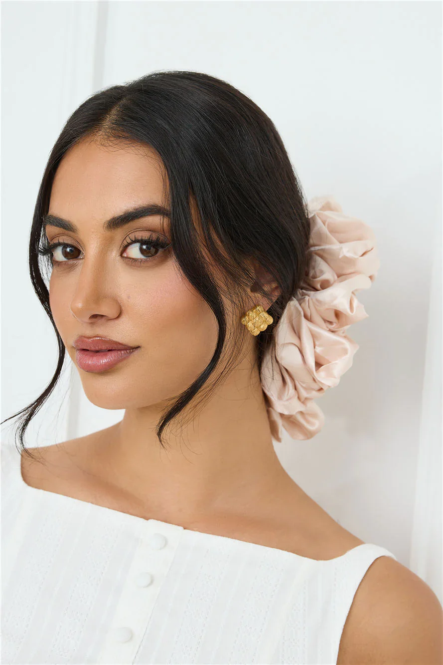 Jumbo Sleep Silk/Satin Scrunchie Champagne