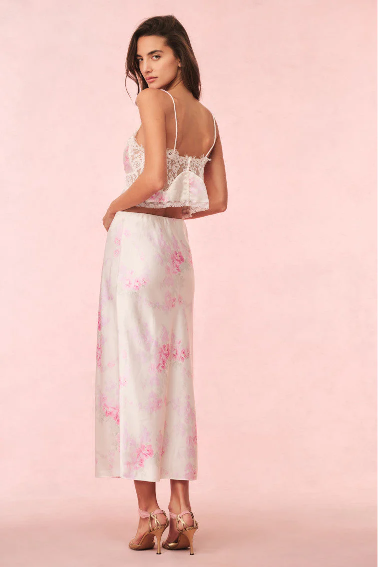 Spritely Satin Floral Cami