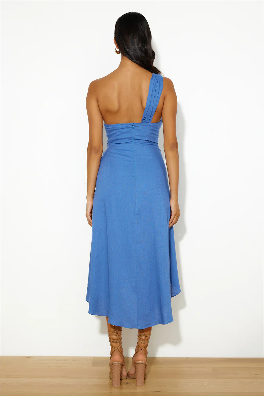 Holding On Midi Dress Blue