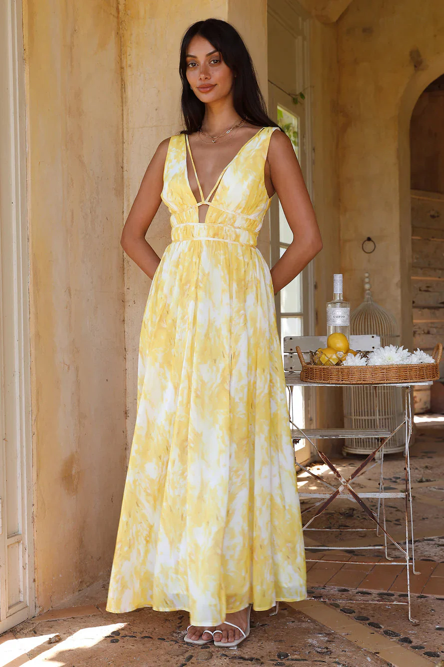 Super Solar Maxi Dress Yellow