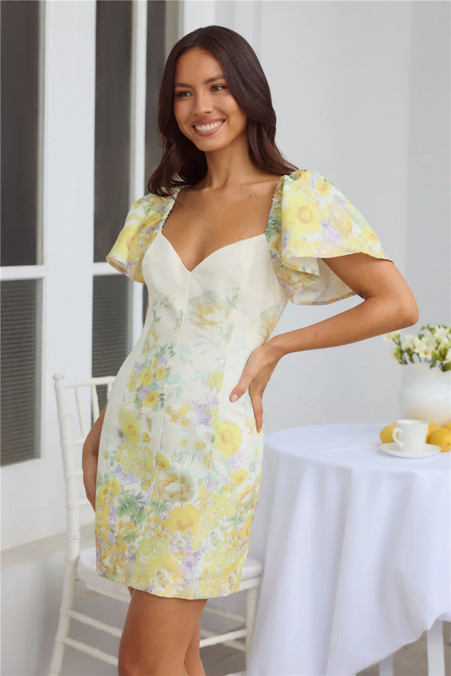 Jasmine Breeze Short Sleeve Mini Dress Multi