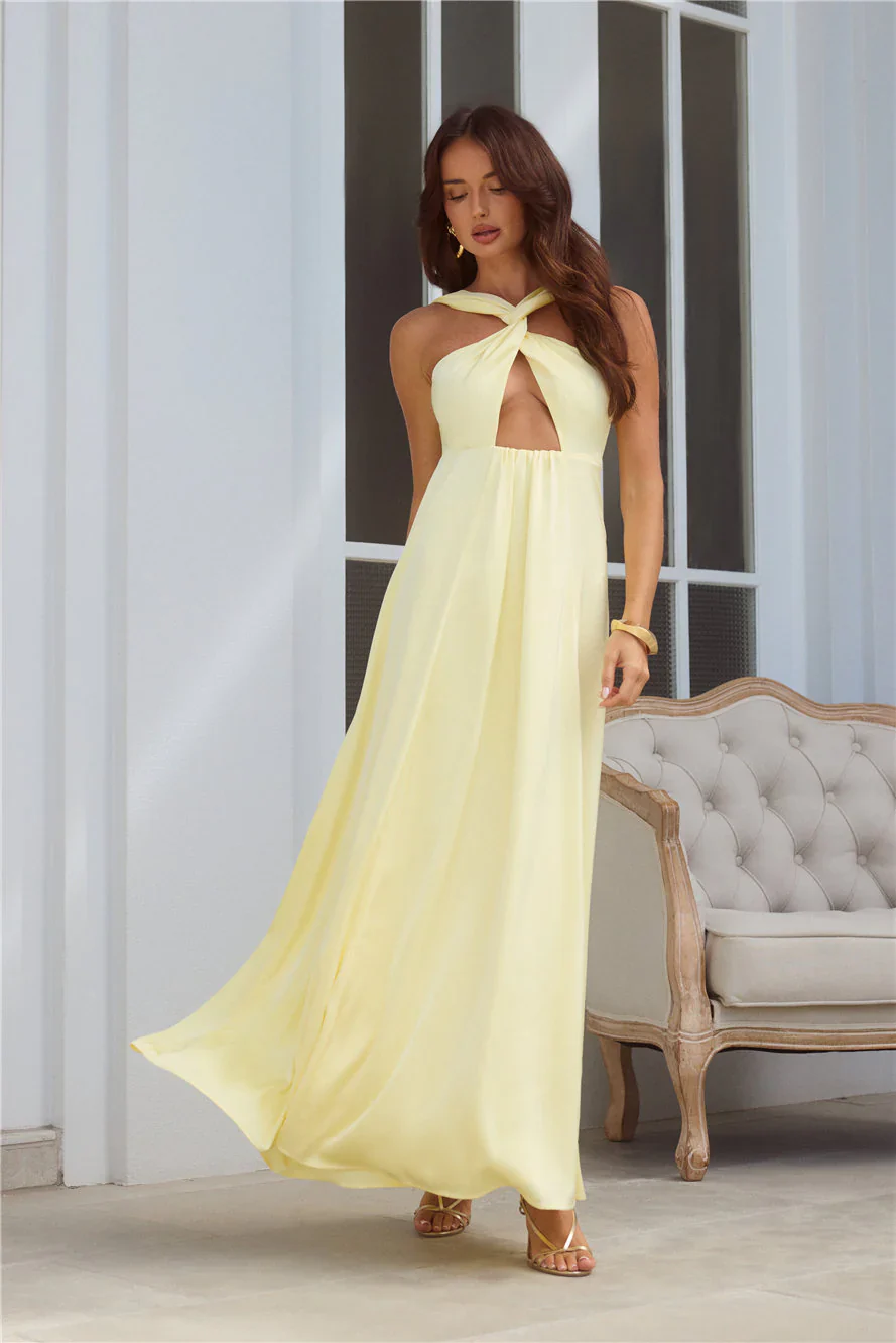 Lavish Lover Midi Dress Yellow