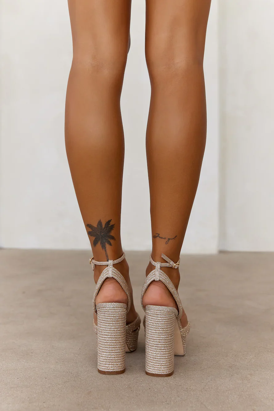 Laurel Heels Gold Glitter