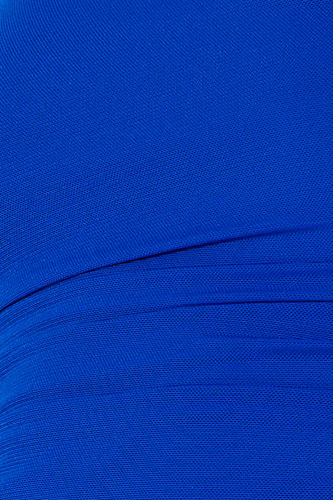 Hottest Flame Strapless Mesh Mini Dress Royal Blue