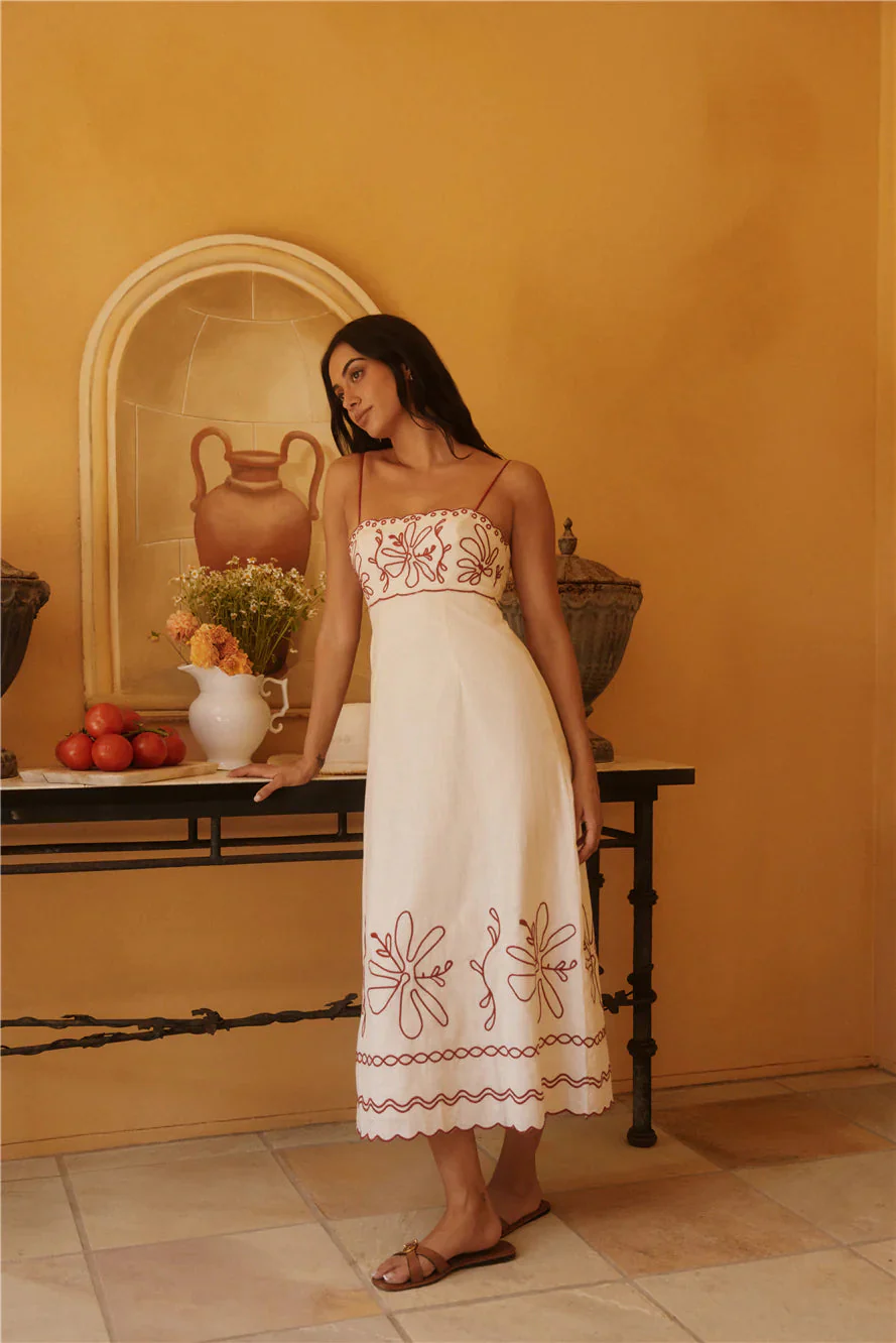 Soft Horizon Maxi Dress Beige