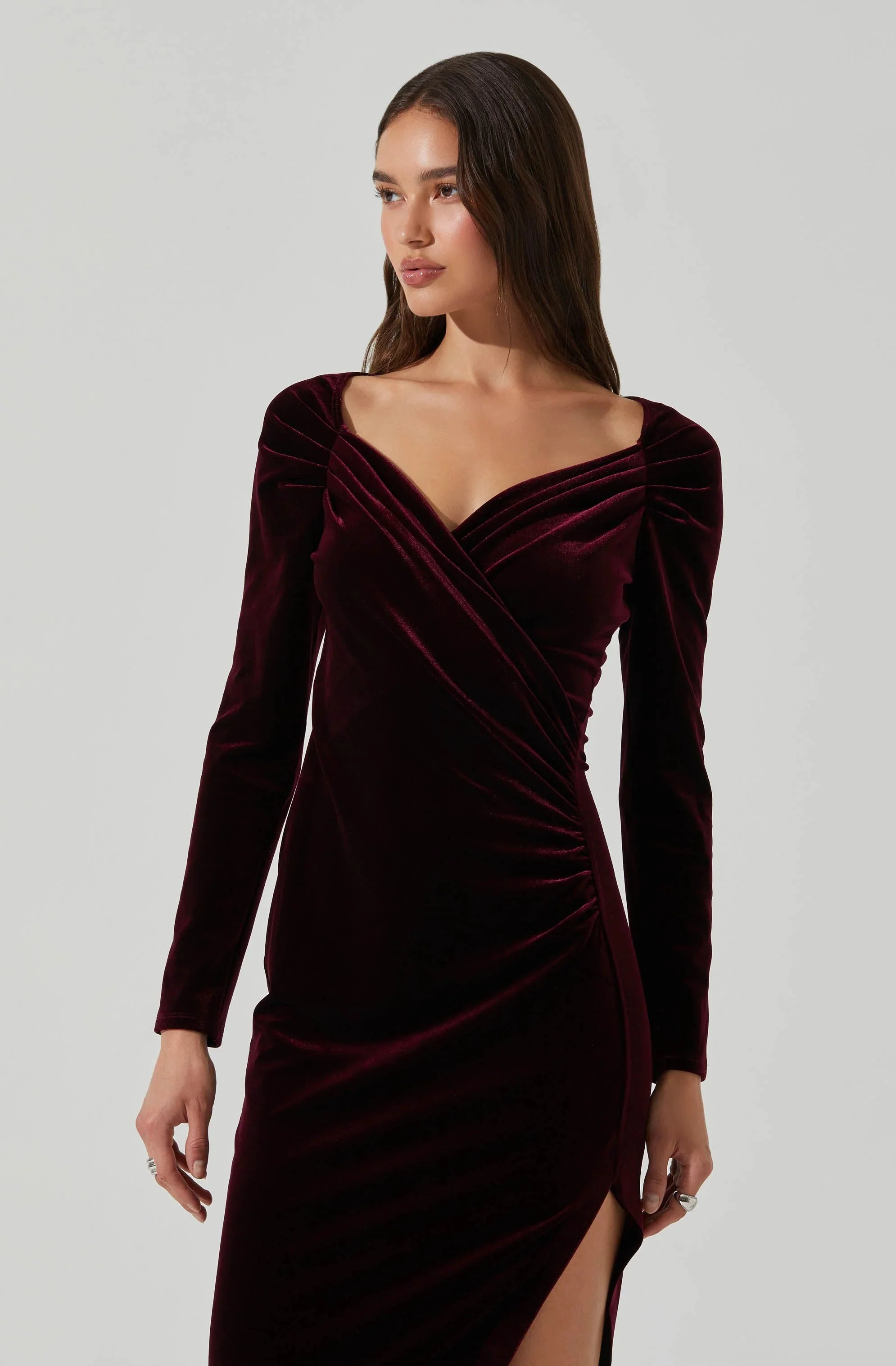 Sirica Velvet Off Shoulder Dress
