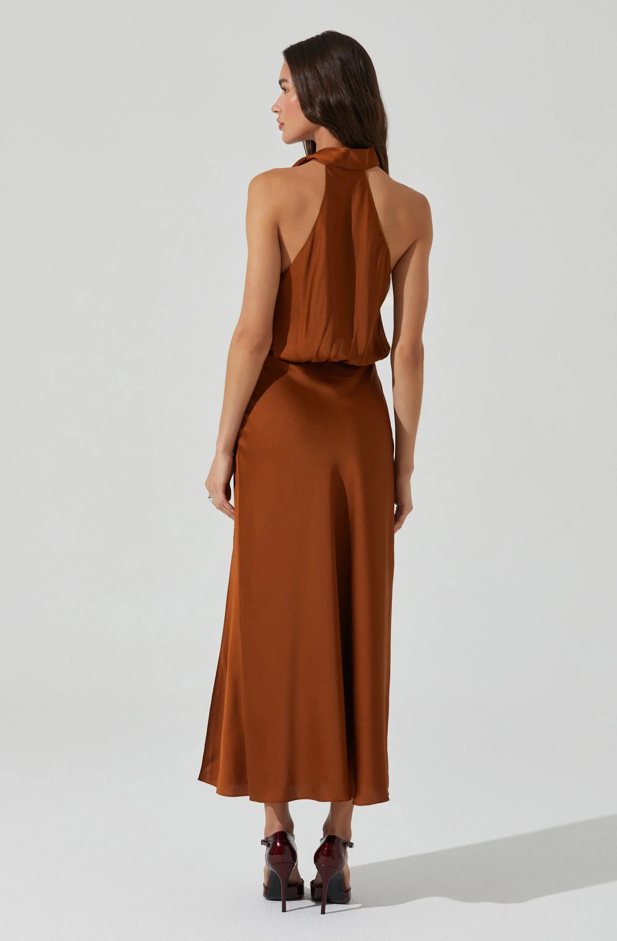 Jelyn Satin Midi Dress