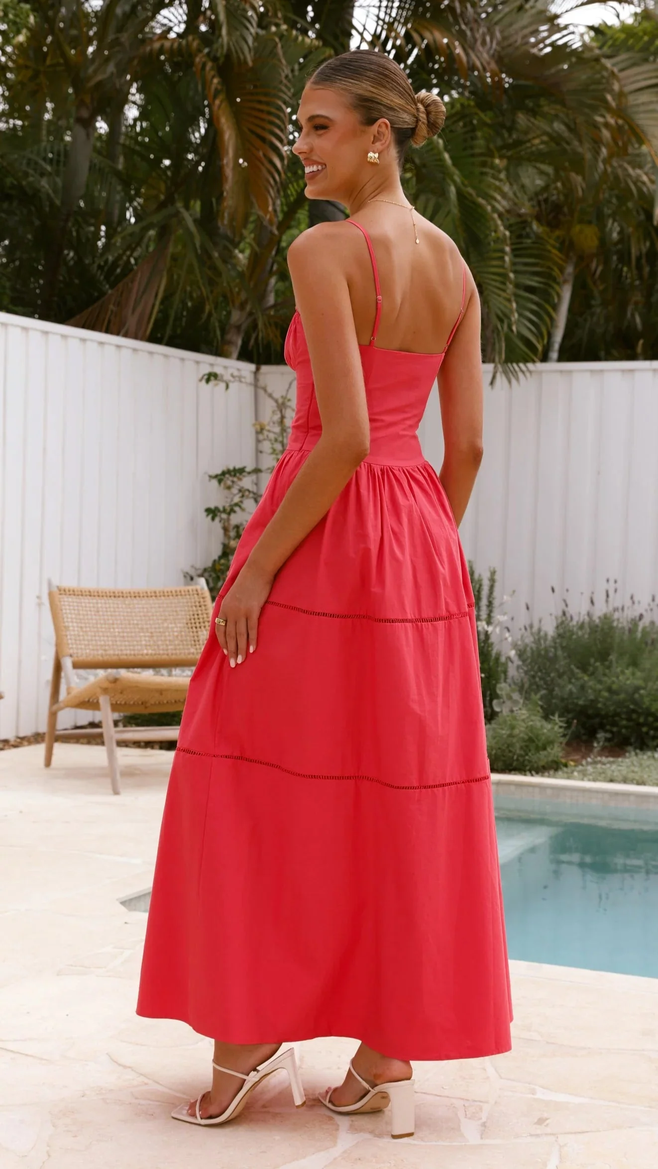 Isabella Maxi Dress - Red