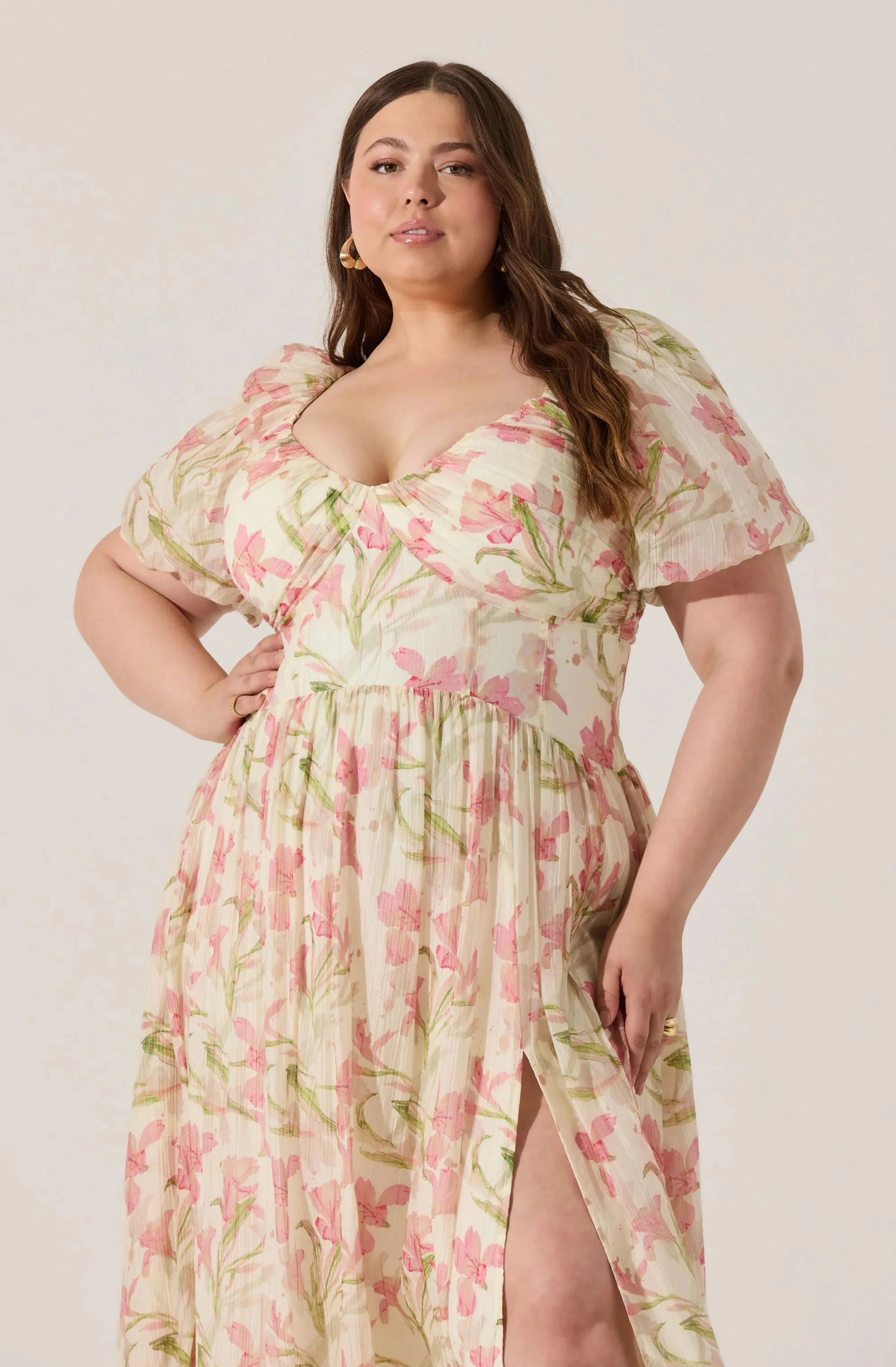 Sasilia Floral Puff Sleeve Dress