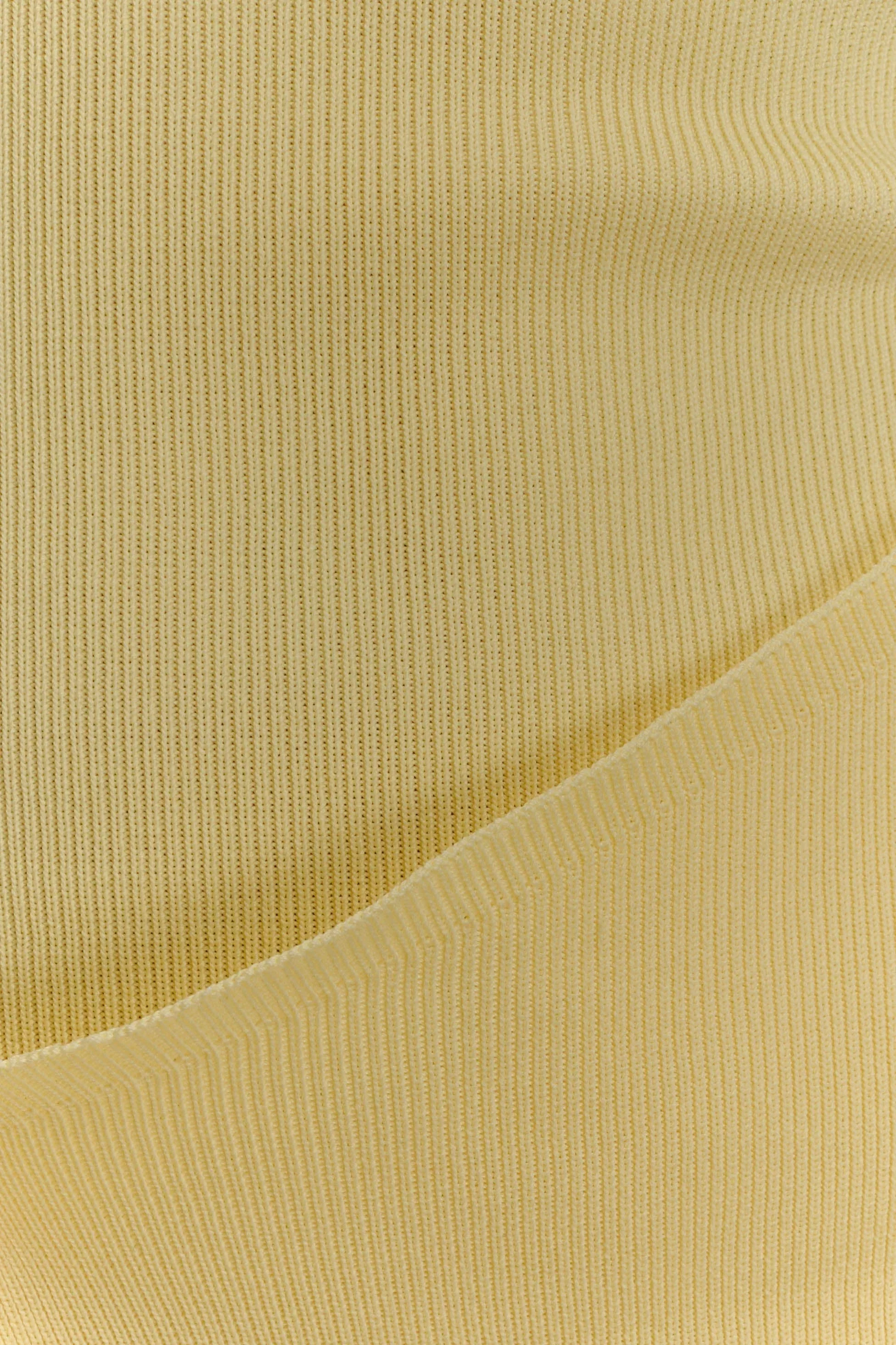 Rian Strapless Knit Mini Dress - Lemon