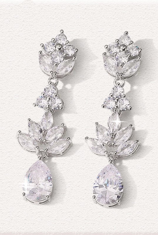 Alice CZ Drop Earrings E036