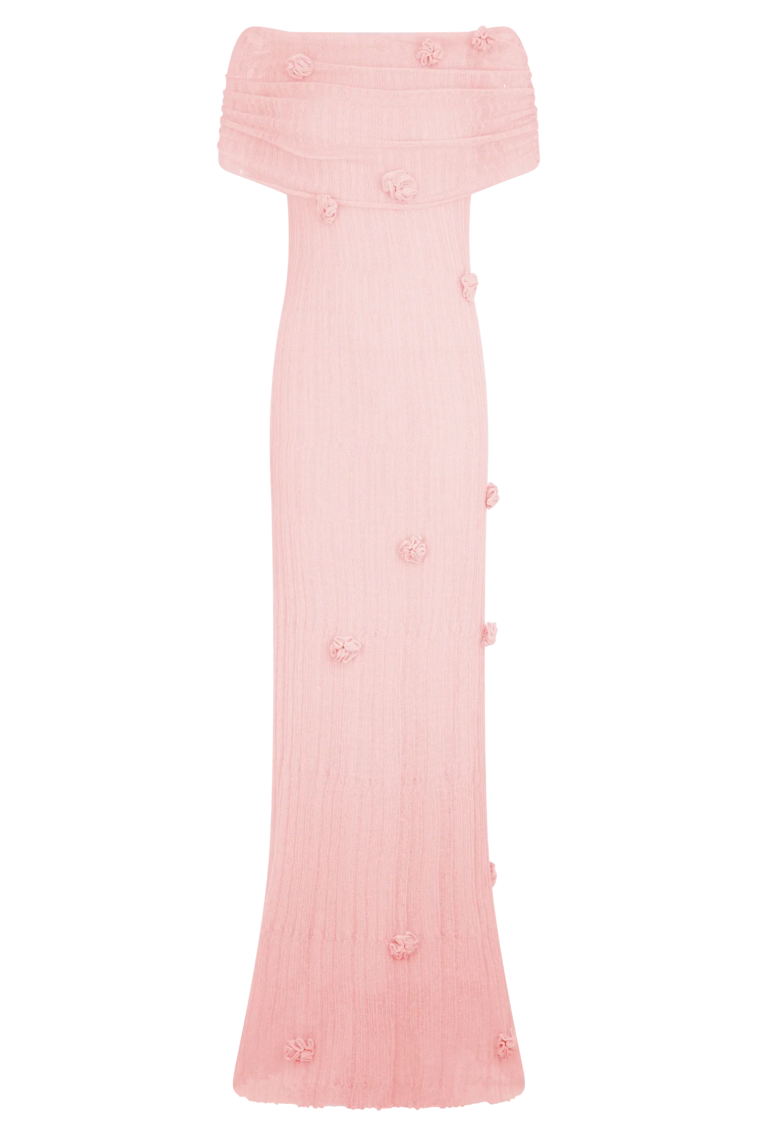 Brynn Orchid Knit Maxi Dress - Pastel Pink