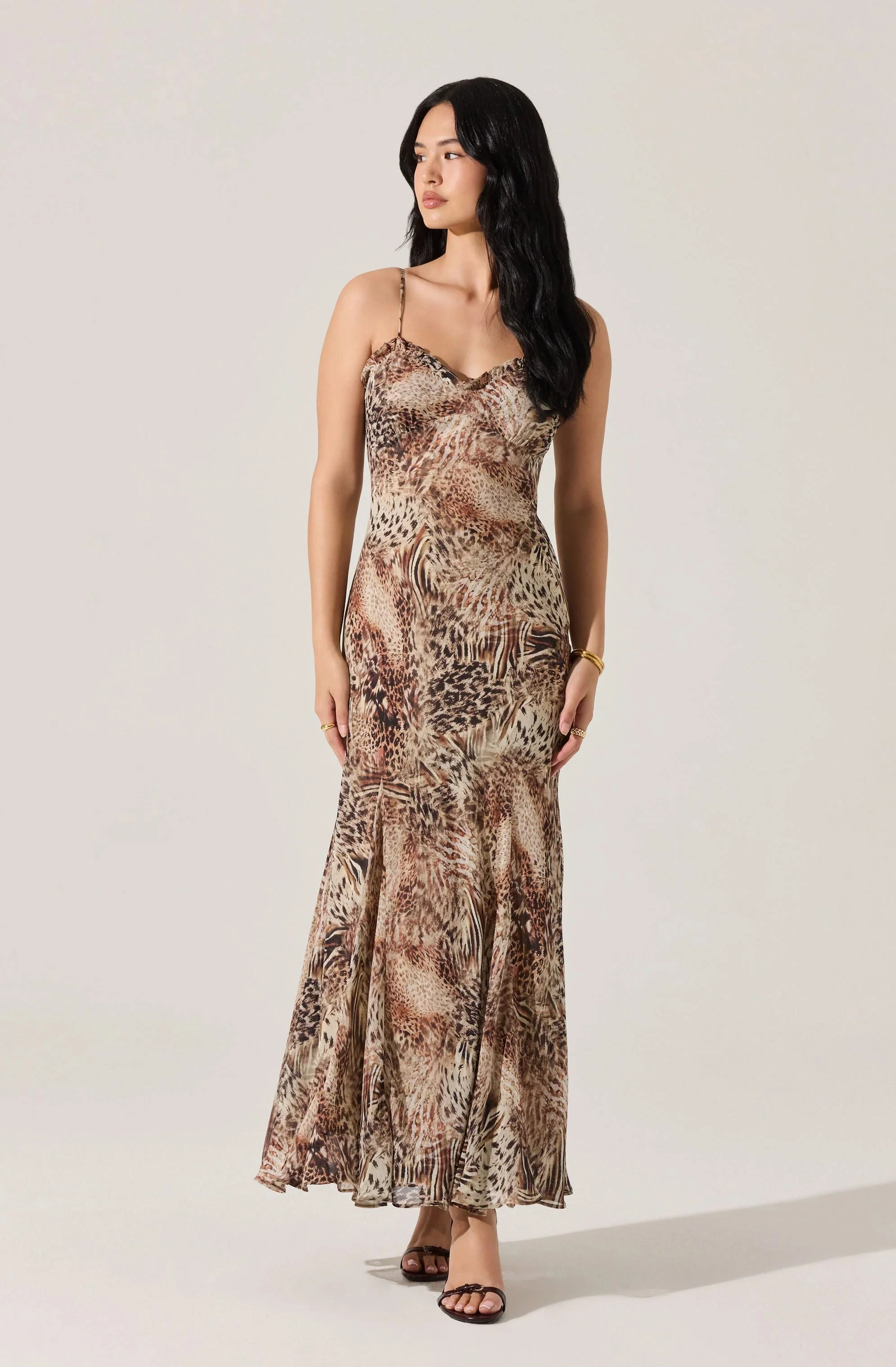 Maeryn Sweetheart Ruffle Maxi Dress