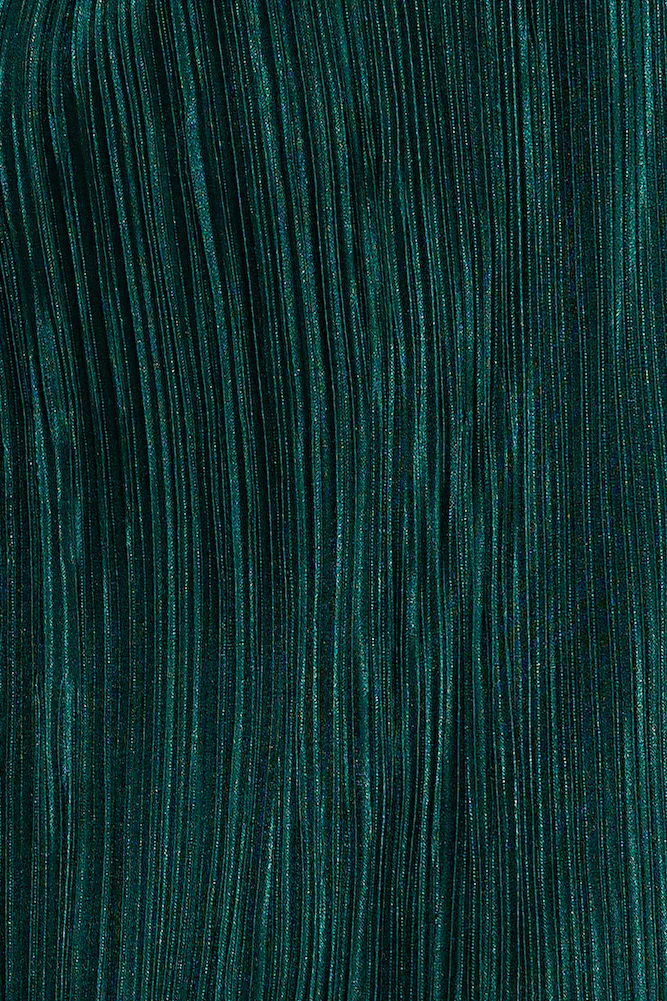 Horizons Meet Plisse Dress Forest Green