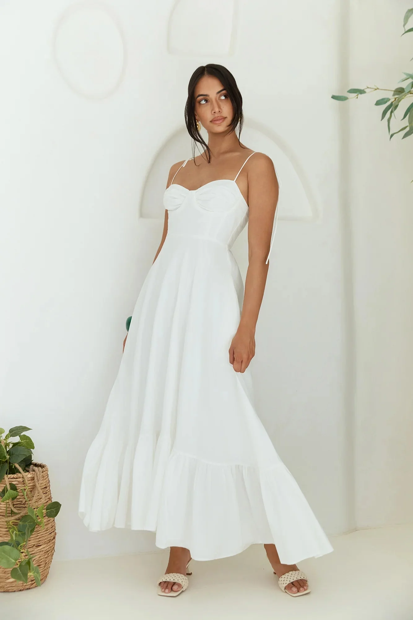 By Your Side Maxi Dress White