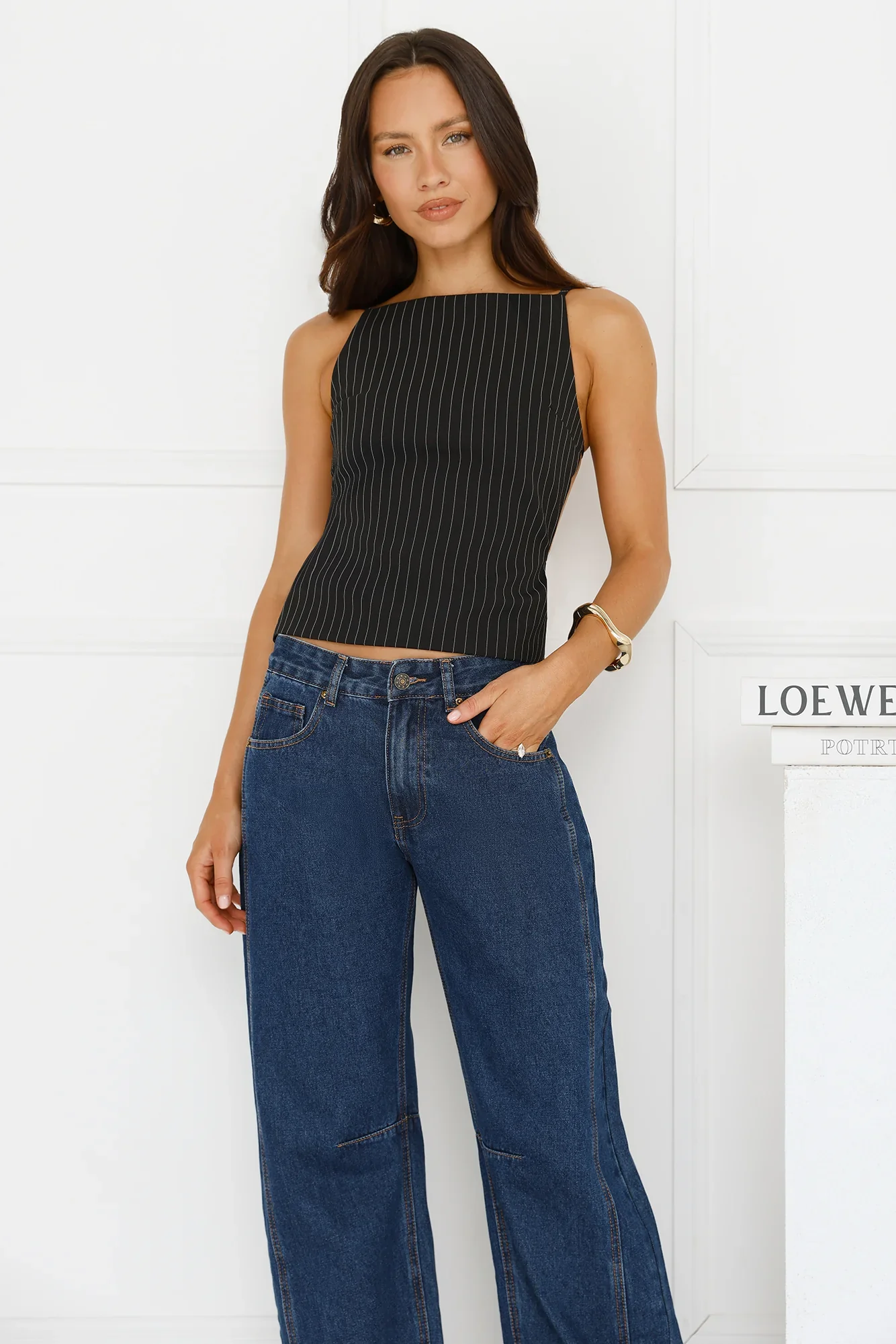 Horizon Top Onyx Pinstripe