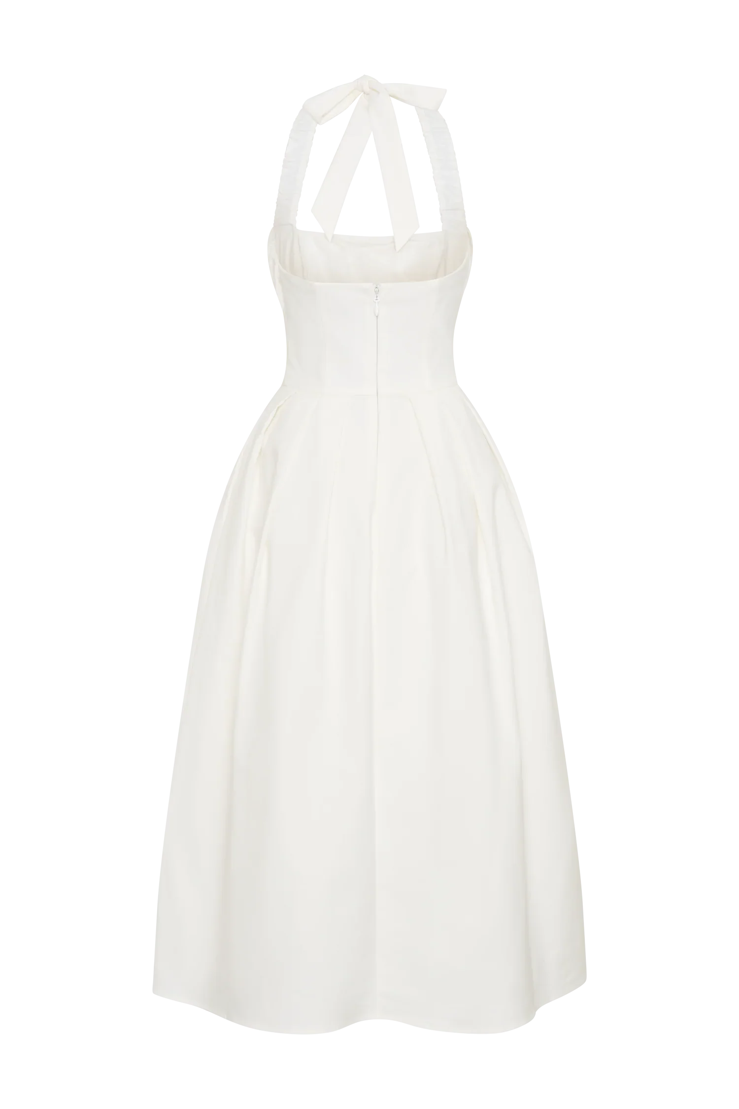Candy Halter Midi Dress - White